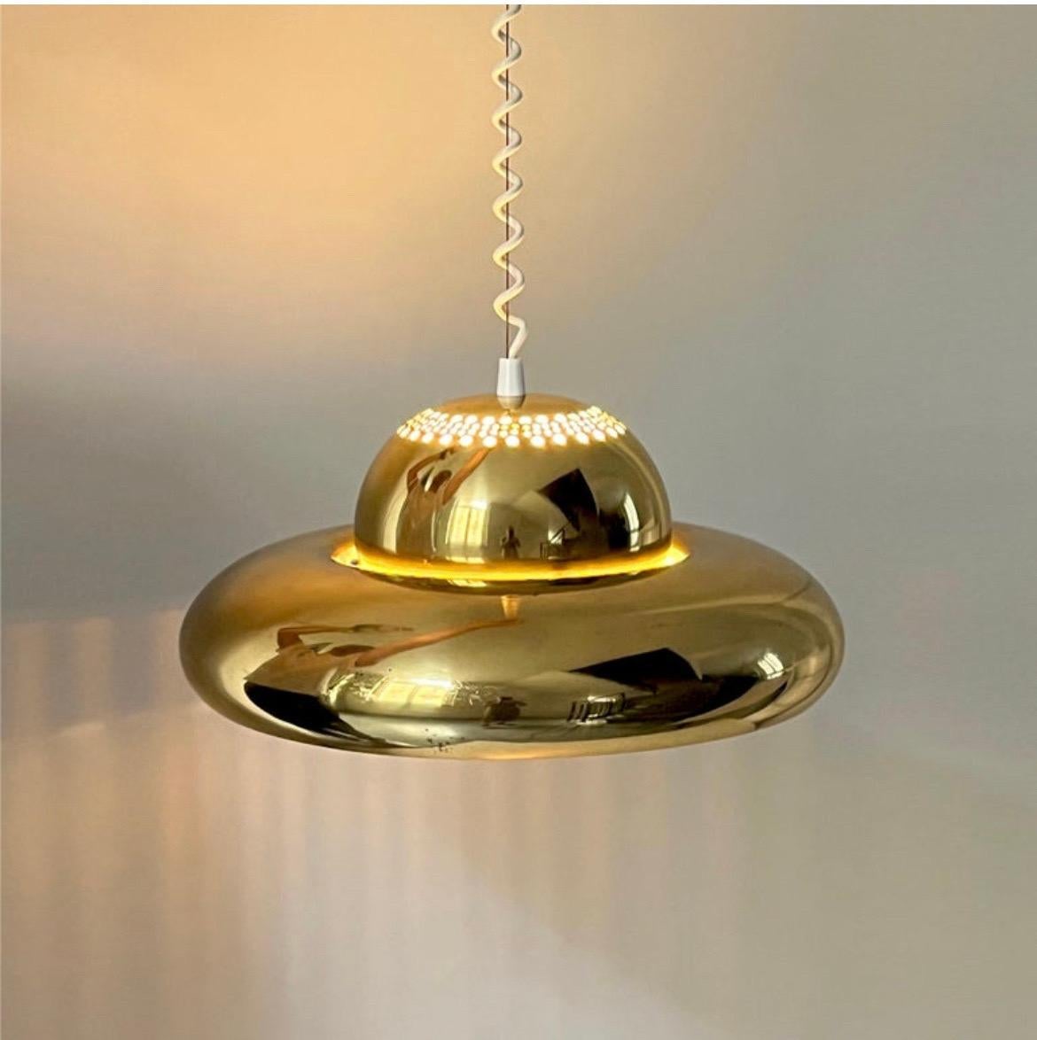 Italian Tobia & Afra Scarpa ceiling light in Brass  For Sale