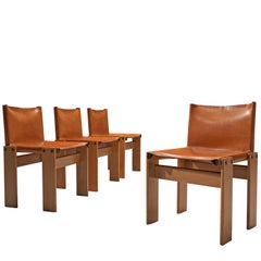 Tobia & Afra Scarpa for Molteni Four 'Monk' Chairs