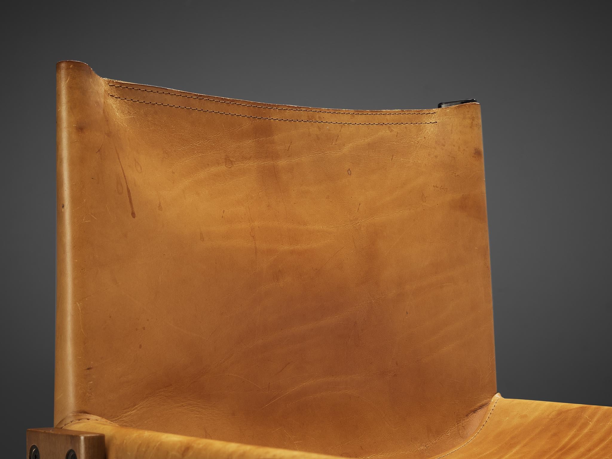 Tobia & Afra Scarpa for Molteni 'Monk' Chairs in Cognac Leather 3