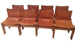 Tobia & Afra Scarpa for Molteni Monk Chairs, Set of 8, 1970s