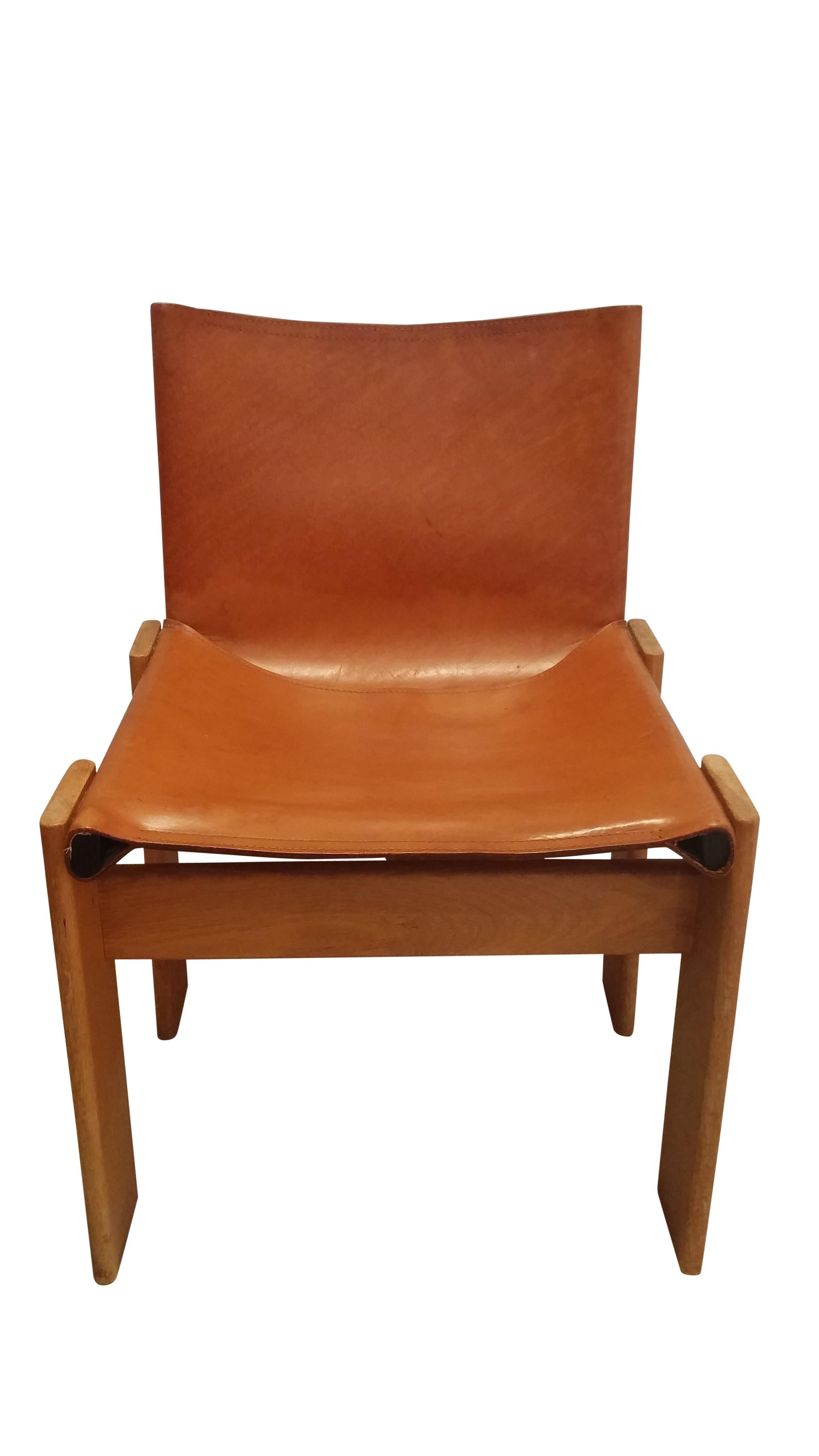 Late 20th Century Tobia & Afra Scarpa for Molteni Monk Chairs, Set of 8, 1970s