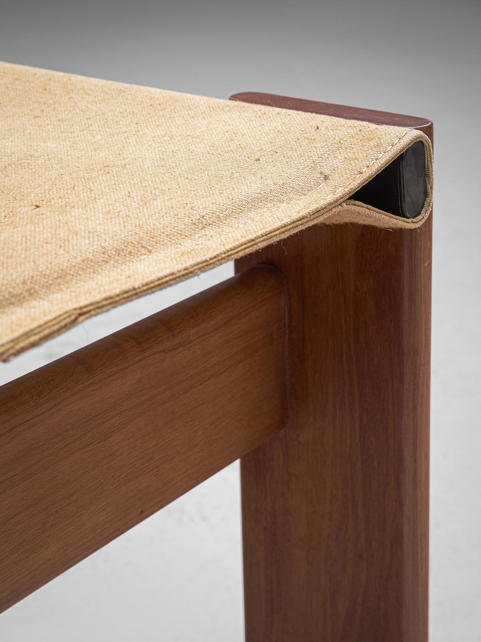 Sechs Monk-Stühle von Afra & Tobia Scarpa für Molteni aus Naturel Canvas 1