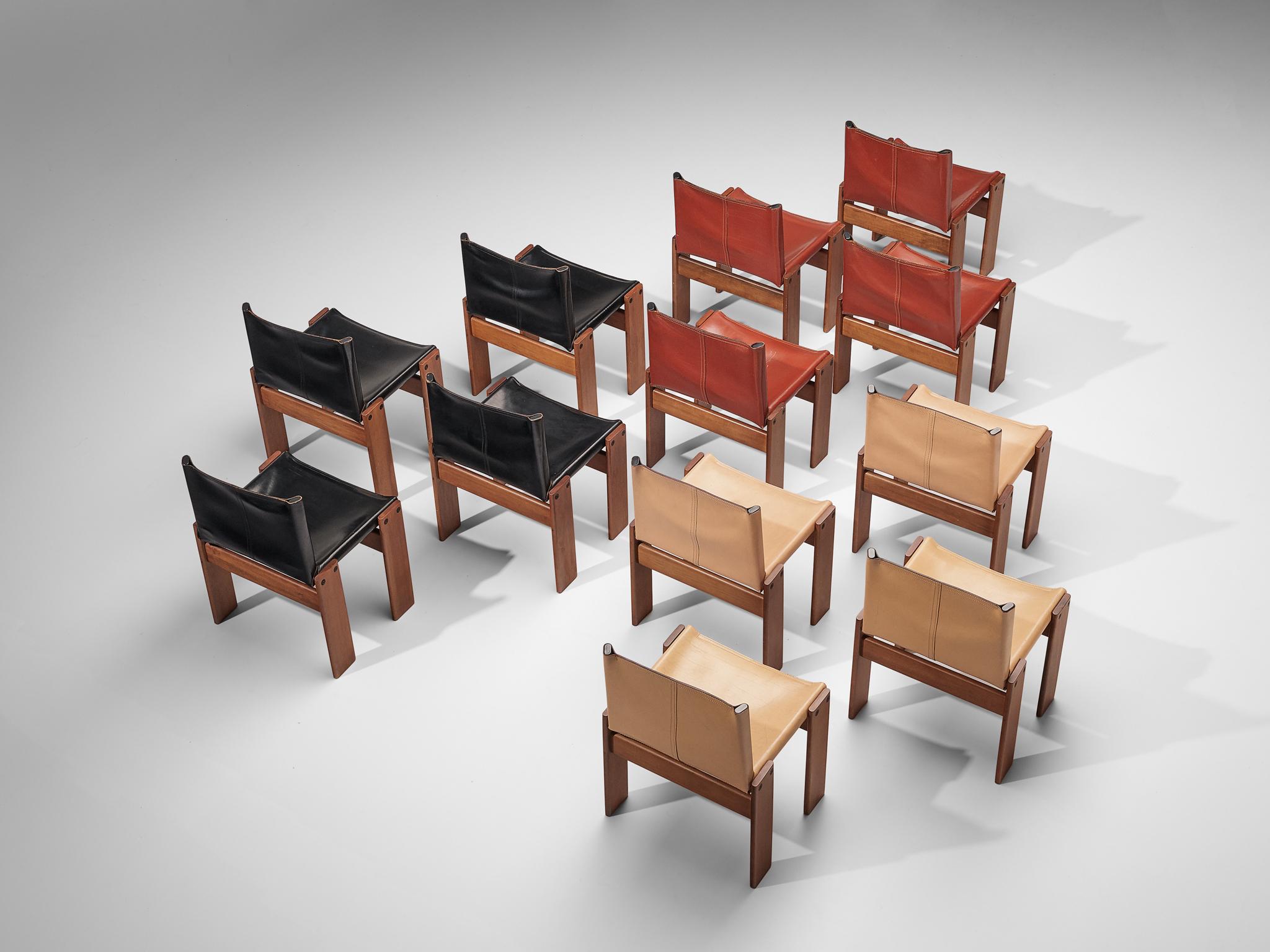 Tobia & Afra Scarpa for Molteni Twelve 'Monk' Chairs 4