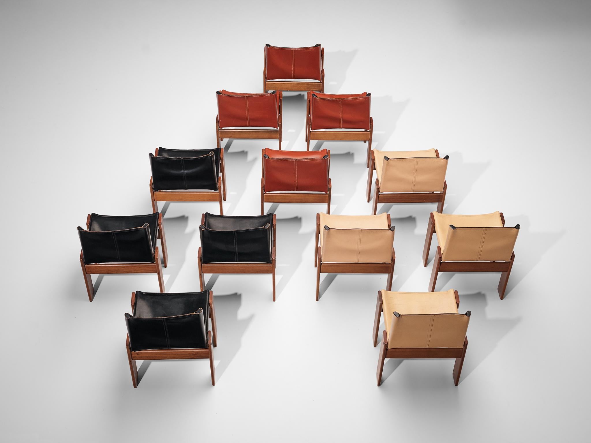 Tobia & Afra Scarpa for Molteni Twelve 'Monk' Chairs 9