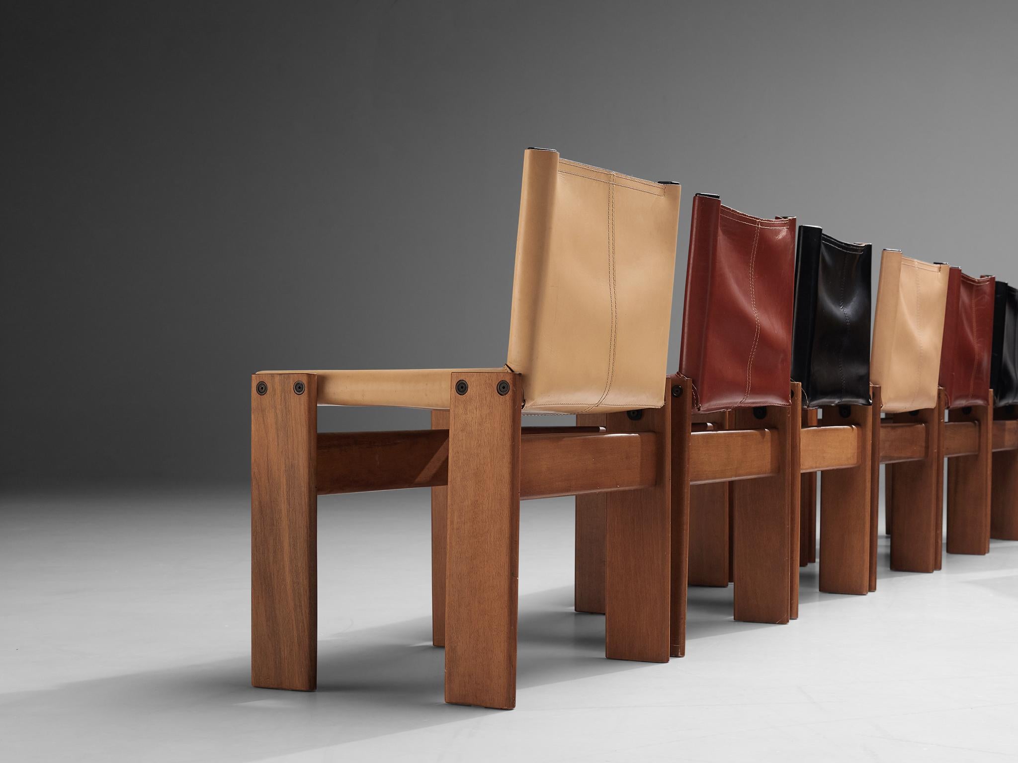 Mid-Century Modern Tobia & Afra Scarpa for Molteni Twelve 'Monk' Chairs