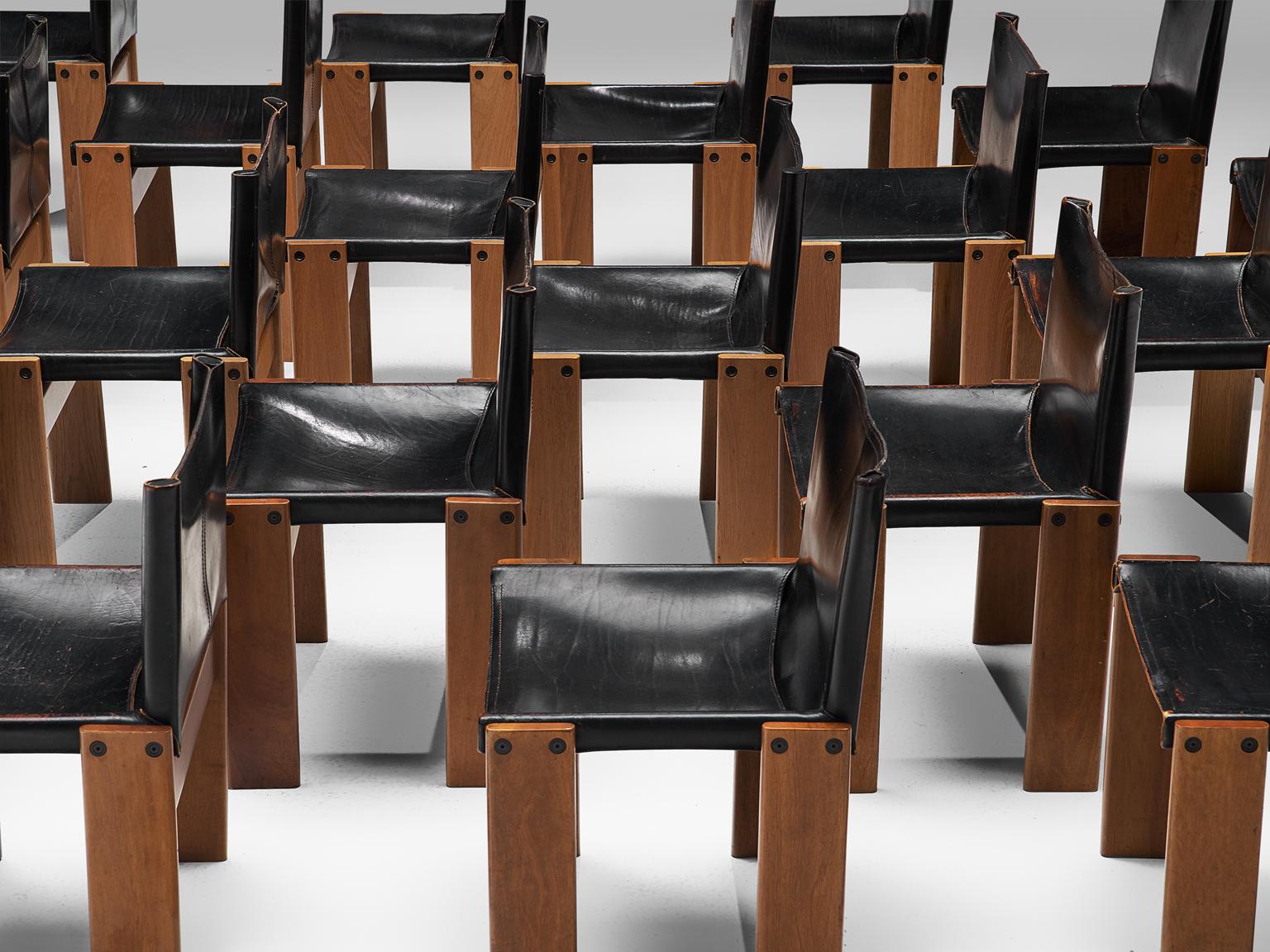 Tobia & Afra Scarpa for Molteni Twenty 'Monk' Chairs In Good Condition In Waalwijk, NL