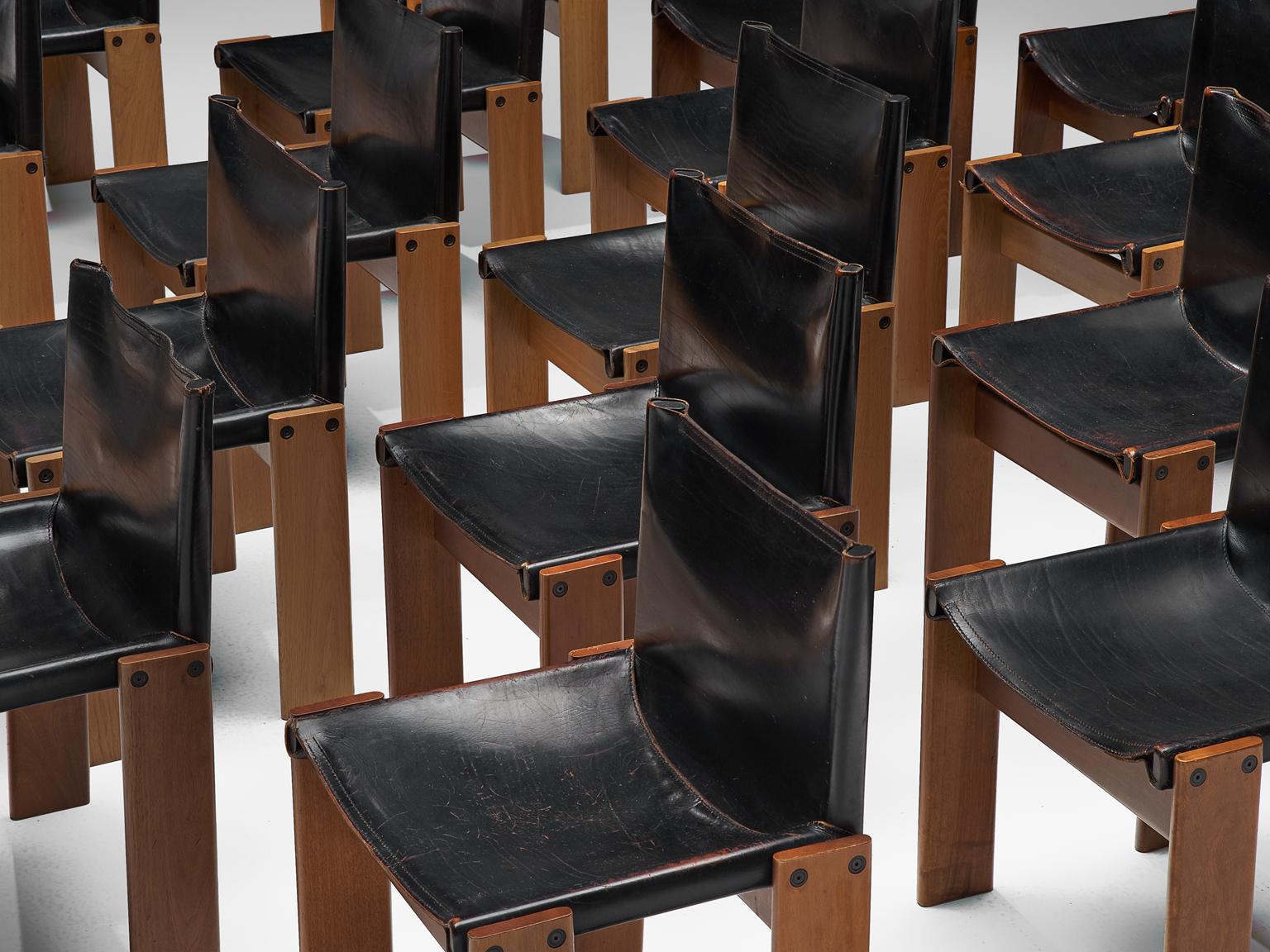 Late 20th Century Tobia & Afra Scarpa for Molteni Twenty 'Monk' Chairs