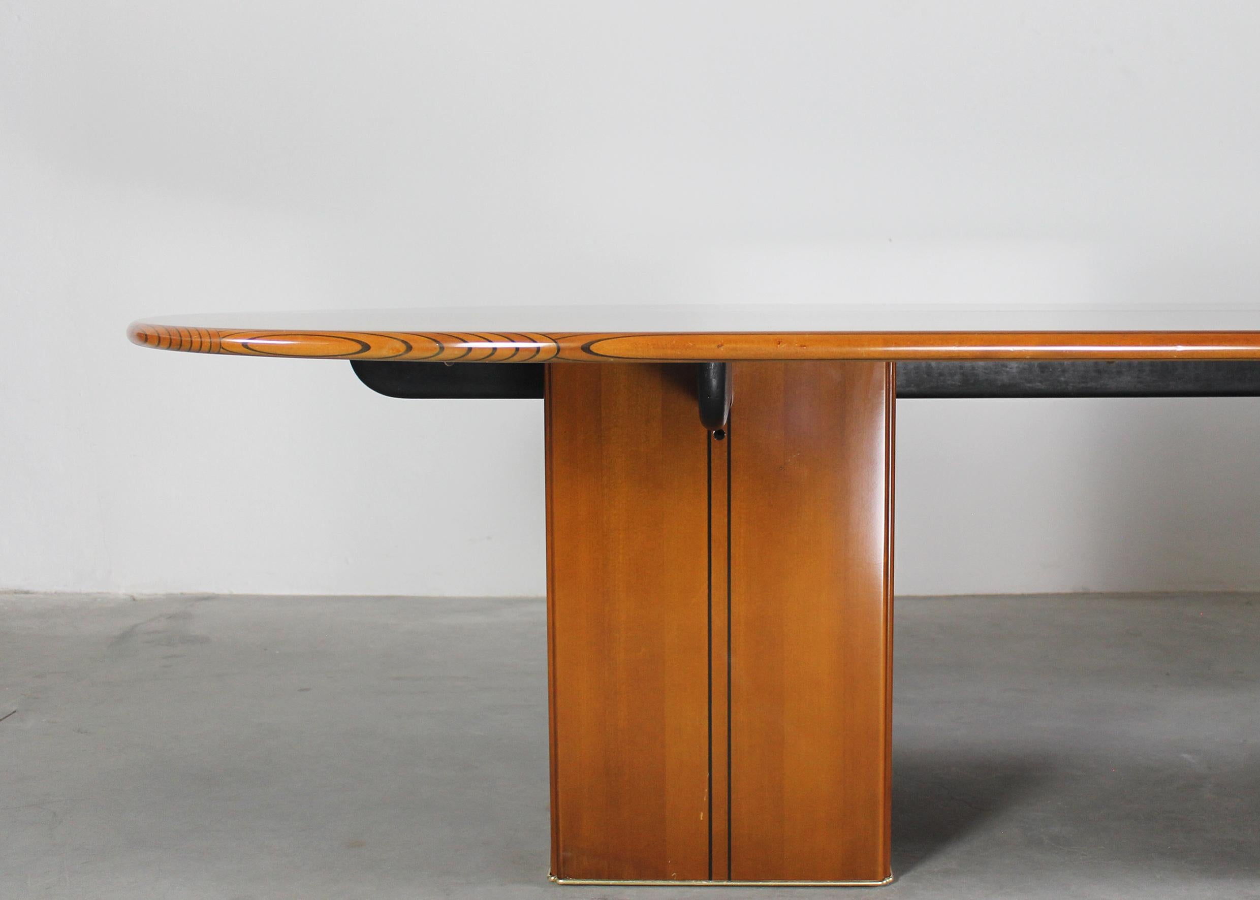 Other Tobia & Afra Scarpa Large Africa Conference Table Artona series by Maxalto 70s 