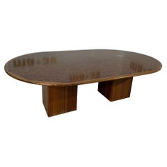 Retro Tobia & Afra Scarpa Large Africa Wooden Conference Table by Maxalto 1970s Italy