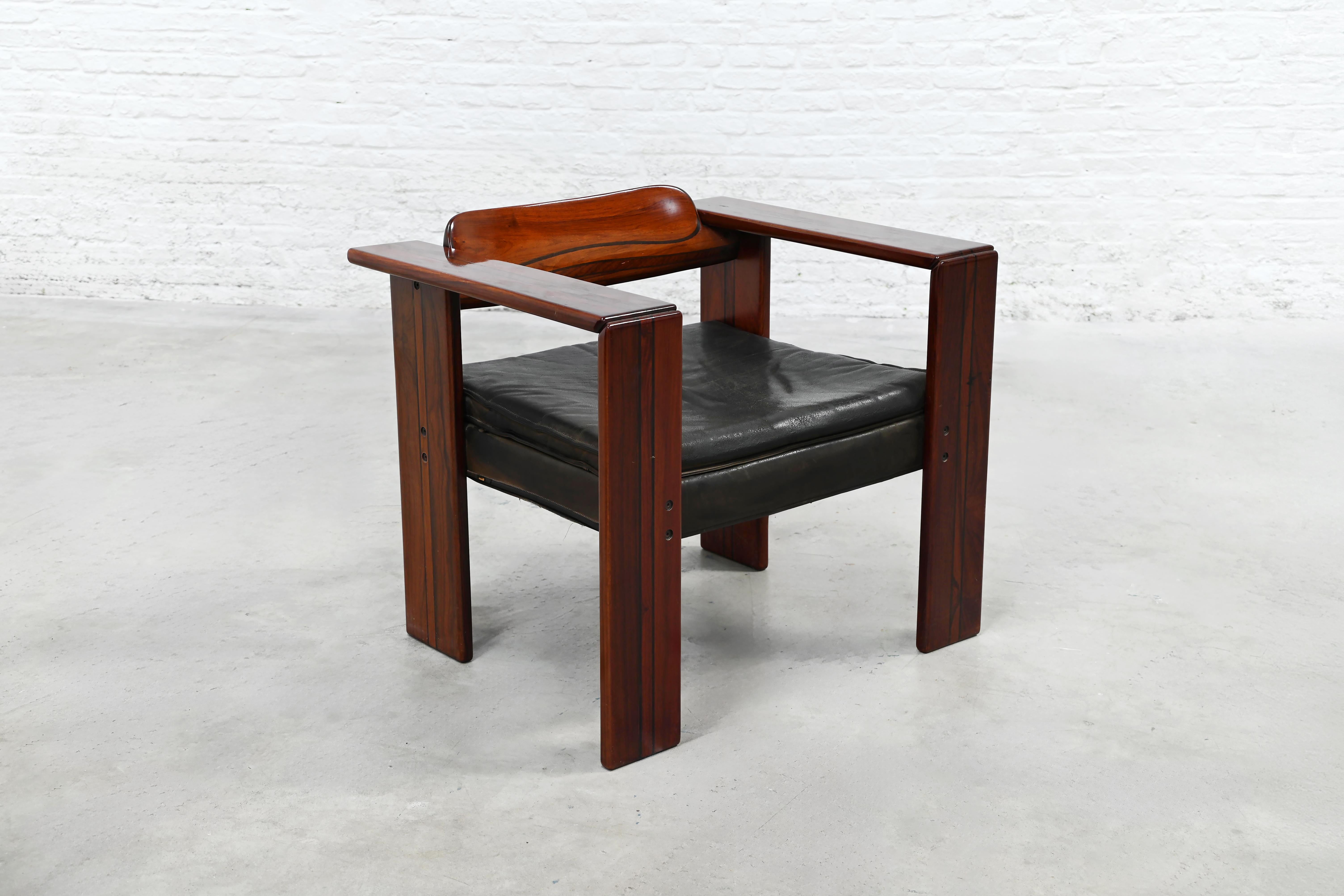 Late 20th Century Tobia & Afra Scarpa Pair of Artona Lounge Chairs for Maxalto, Italy, 1970s For Sale