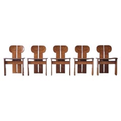 Tobia & Afra Scarpa Set of Five Africa Chairs by Maxalto Artona Italy 1970/80s