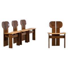 Tobia & Afra Scarpa Set of Four Africa Chairs Artona Series by Maxalto:: 1970s