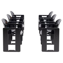 Tobia
Afra Scarpa Set of Six Black Dialogo Dining Chairs by B&B 1973