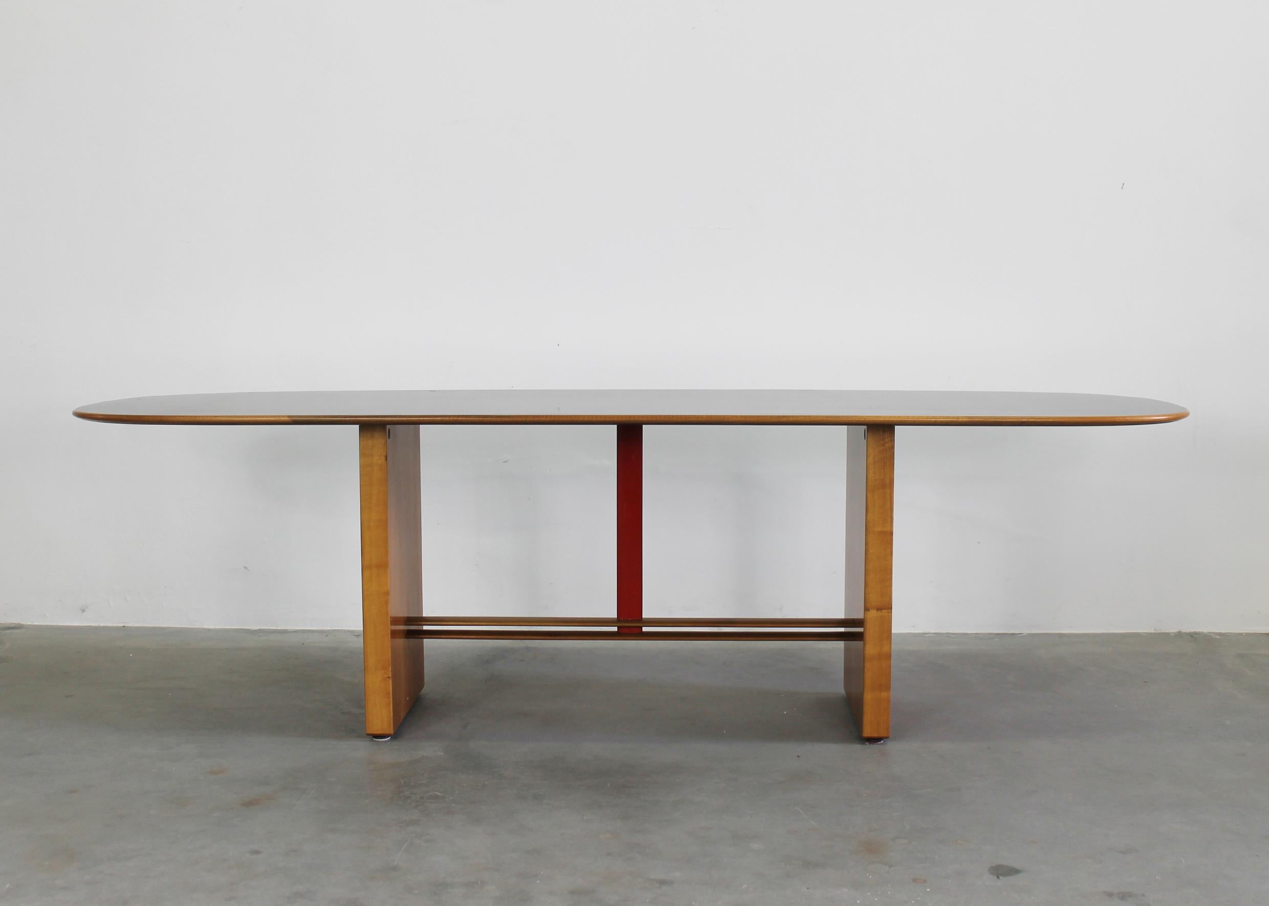 Mid-Century Modern Tobia & Afra Scarpa Torcello Table in Walnut Wood by Stildomus 1970s For Sale