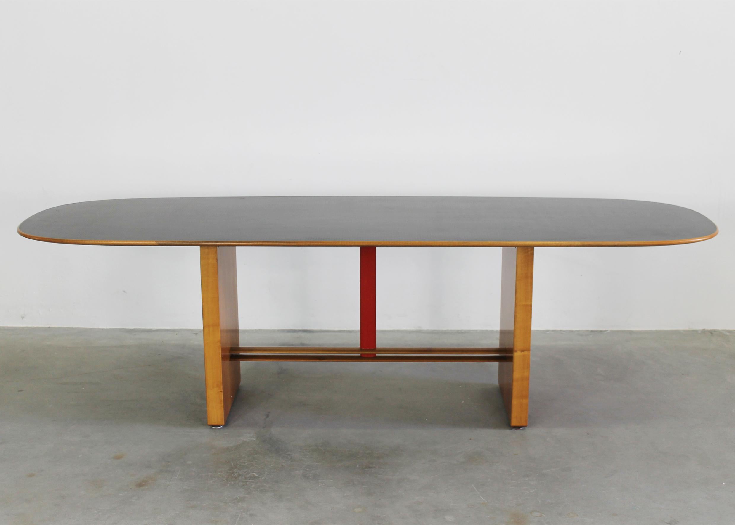 Italian Tobia & Afra Scarpa Torcello Table in Walnut Wood by Stildomus 1970s For Sale