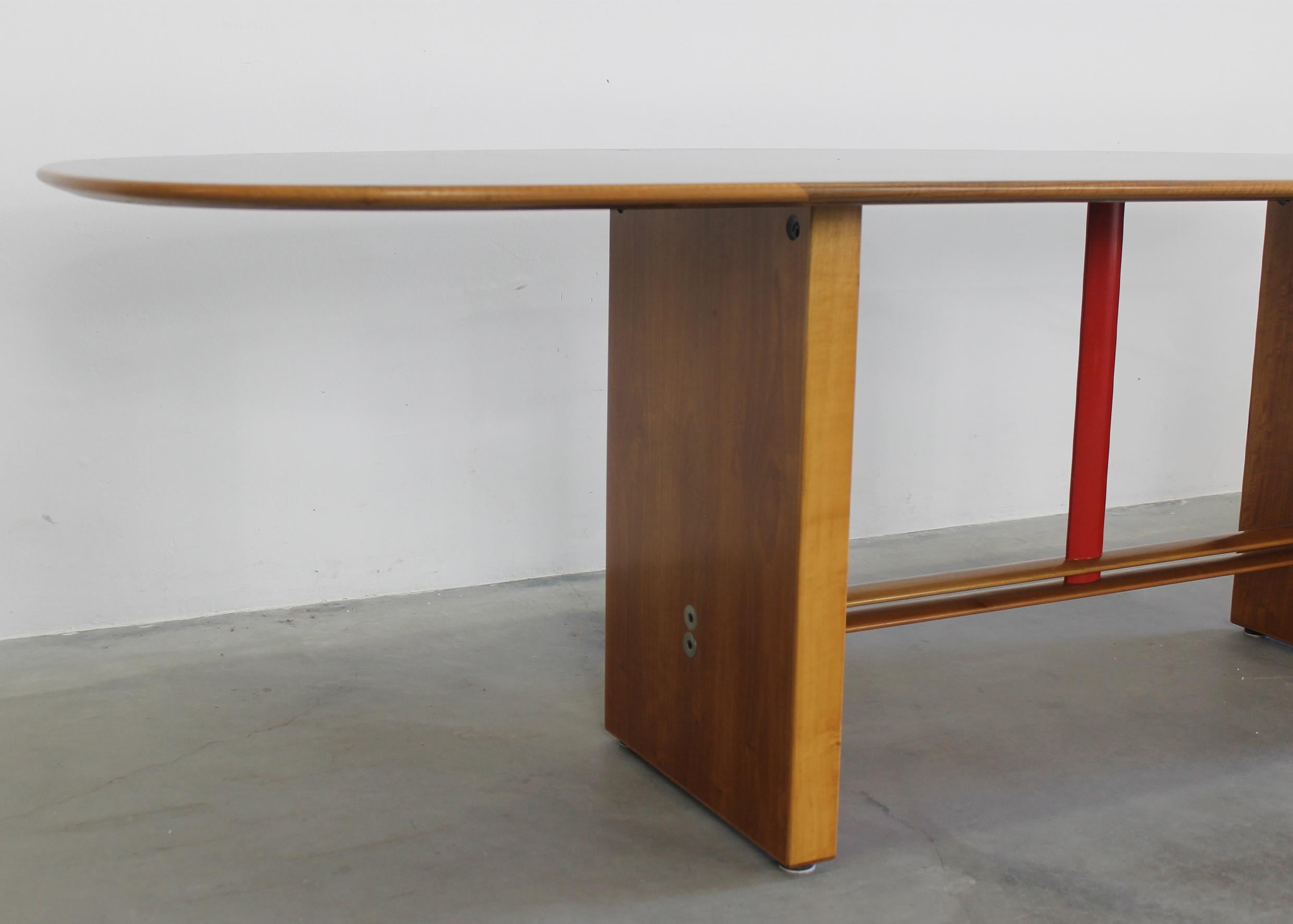 Mid-20th Century Tobia & Afra Scarpa Torcello Table in Walnut Wood by Stildomus 1970s For Sale