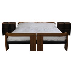Tobia and Afra Scarpa Artona Bed with Nightstands by Maxalto 1975