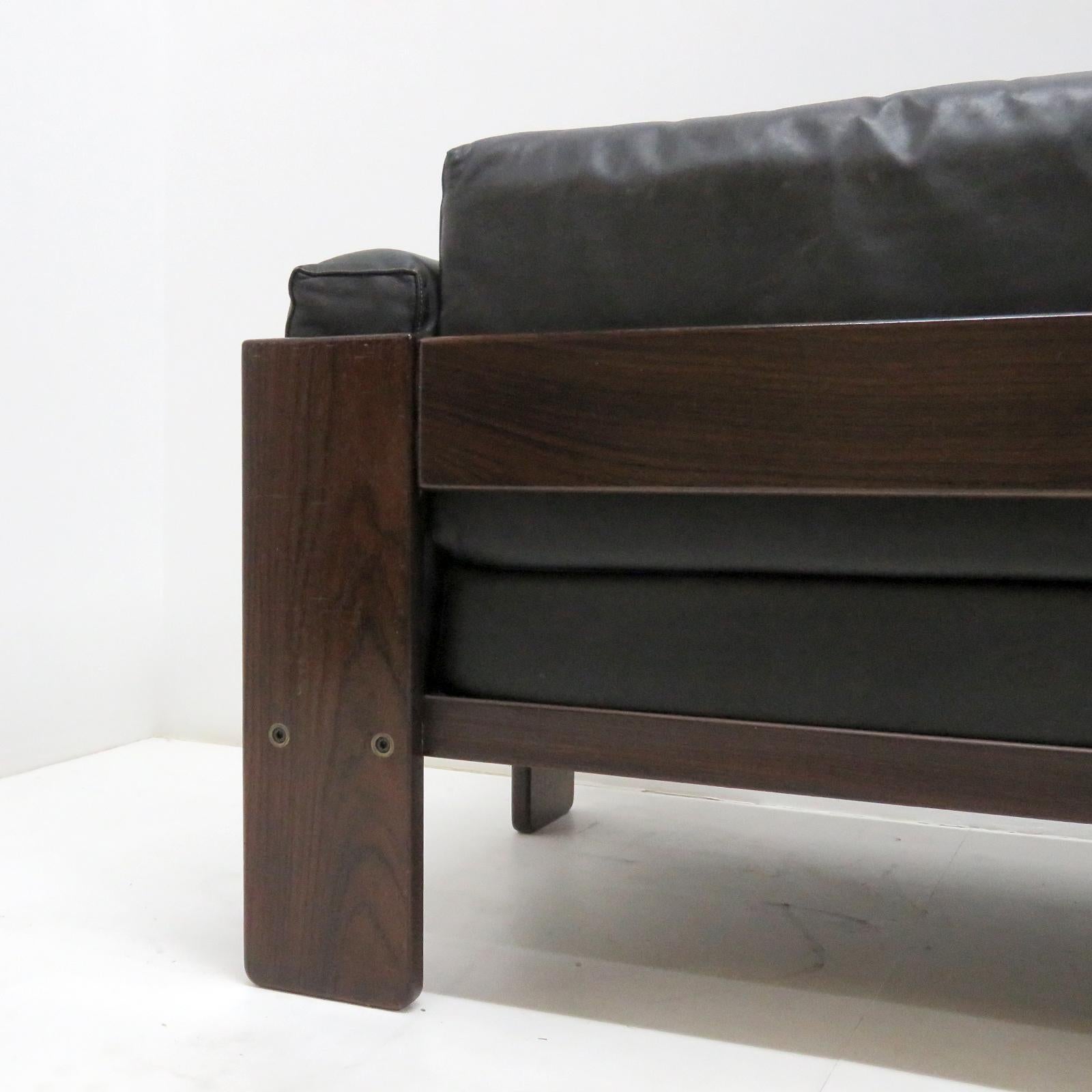 Leather Tobia Scarpa 3-Seat Sofa 'Bastiano' for Gavina, Italy, 1960