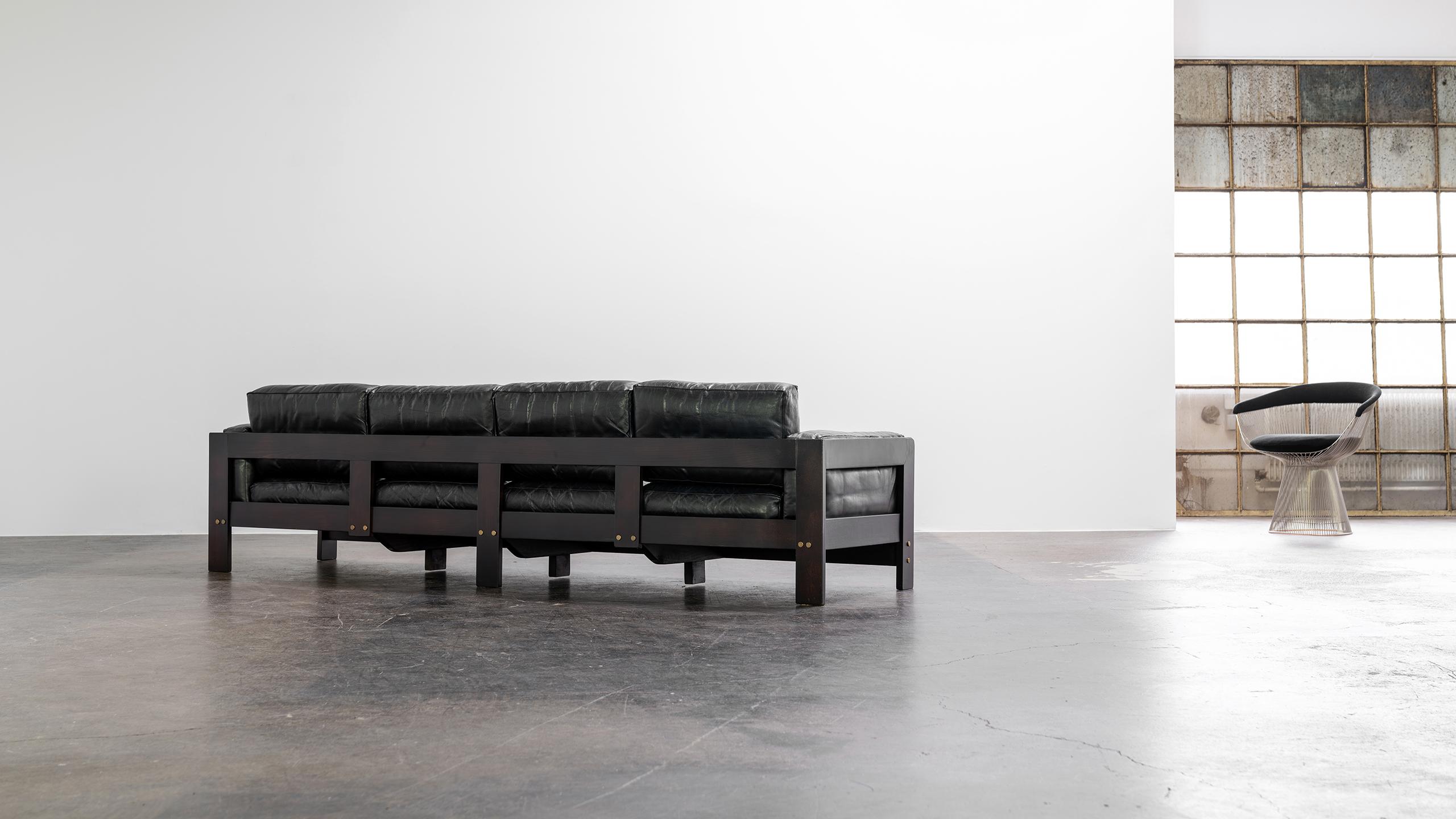 Tobia Scarpa - 4 seater Bastiano Sofa, 1969 for Knoll International in Leather  3