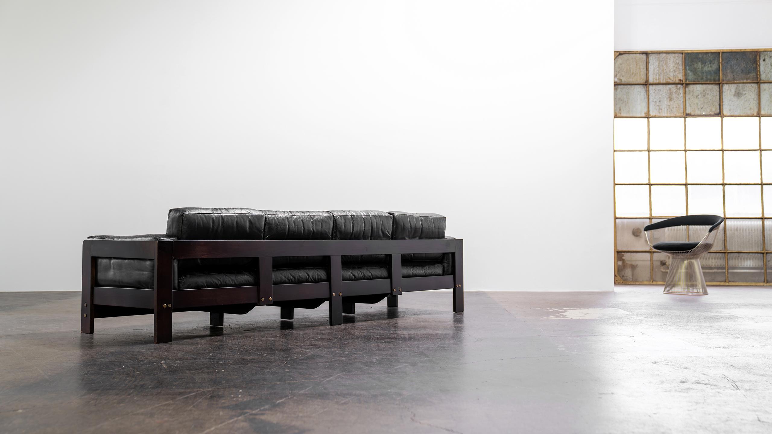 Tobia Scarpa - 4 seater Bastiano Sofa, 1969 for Knoll International in Leather  5