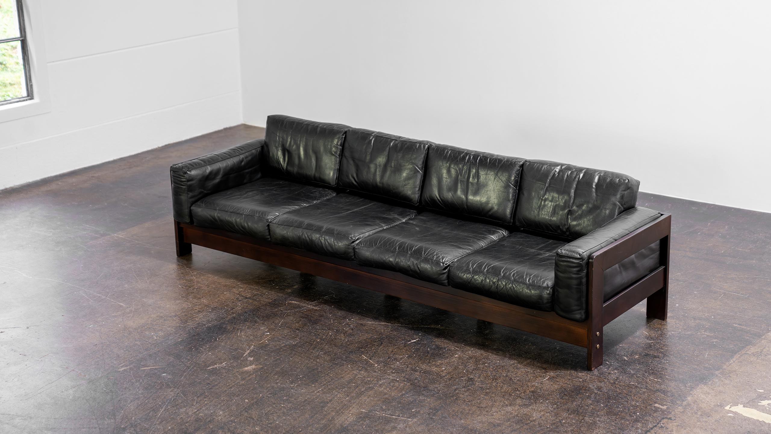 Tobia Scarpa - 4 seater Bastiano Sofa, 1969 for Knoll International in Leather 8
