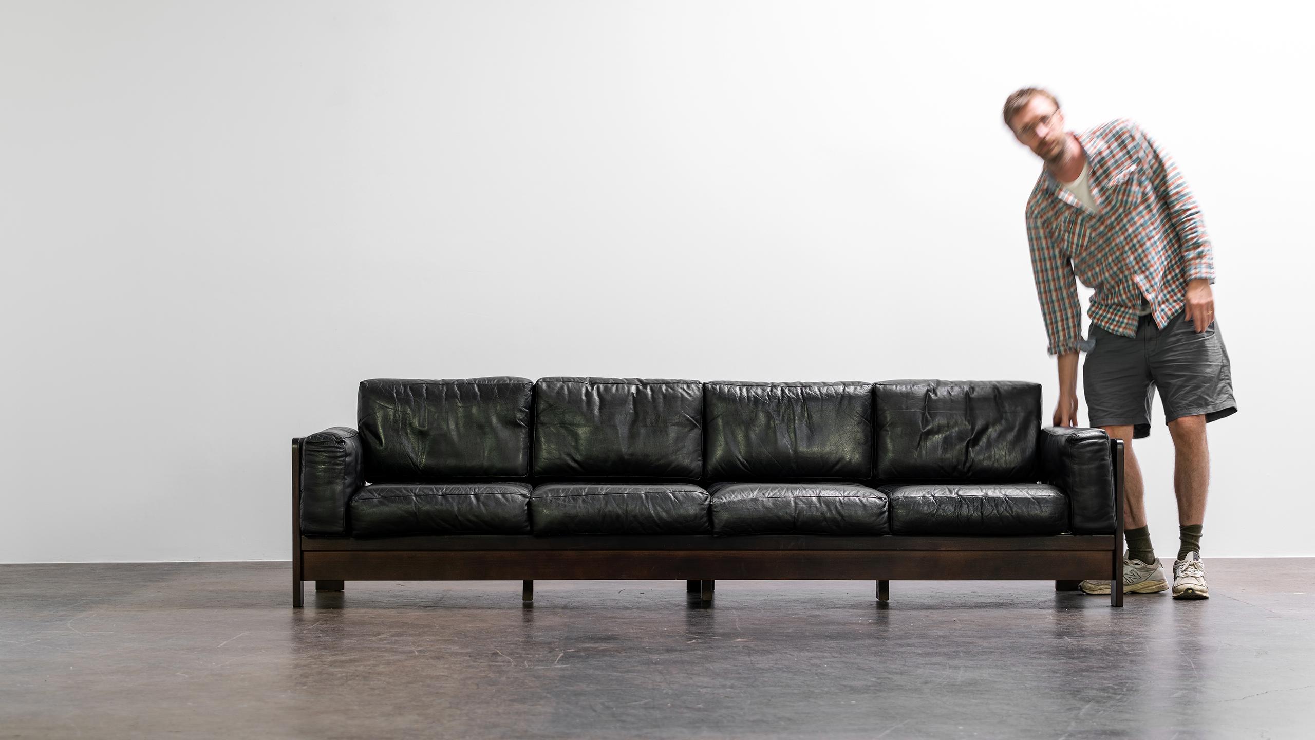 Tobia Scarpa - 4 seater Bastiano Sofa, 1969 for Knoll International in Leather  10