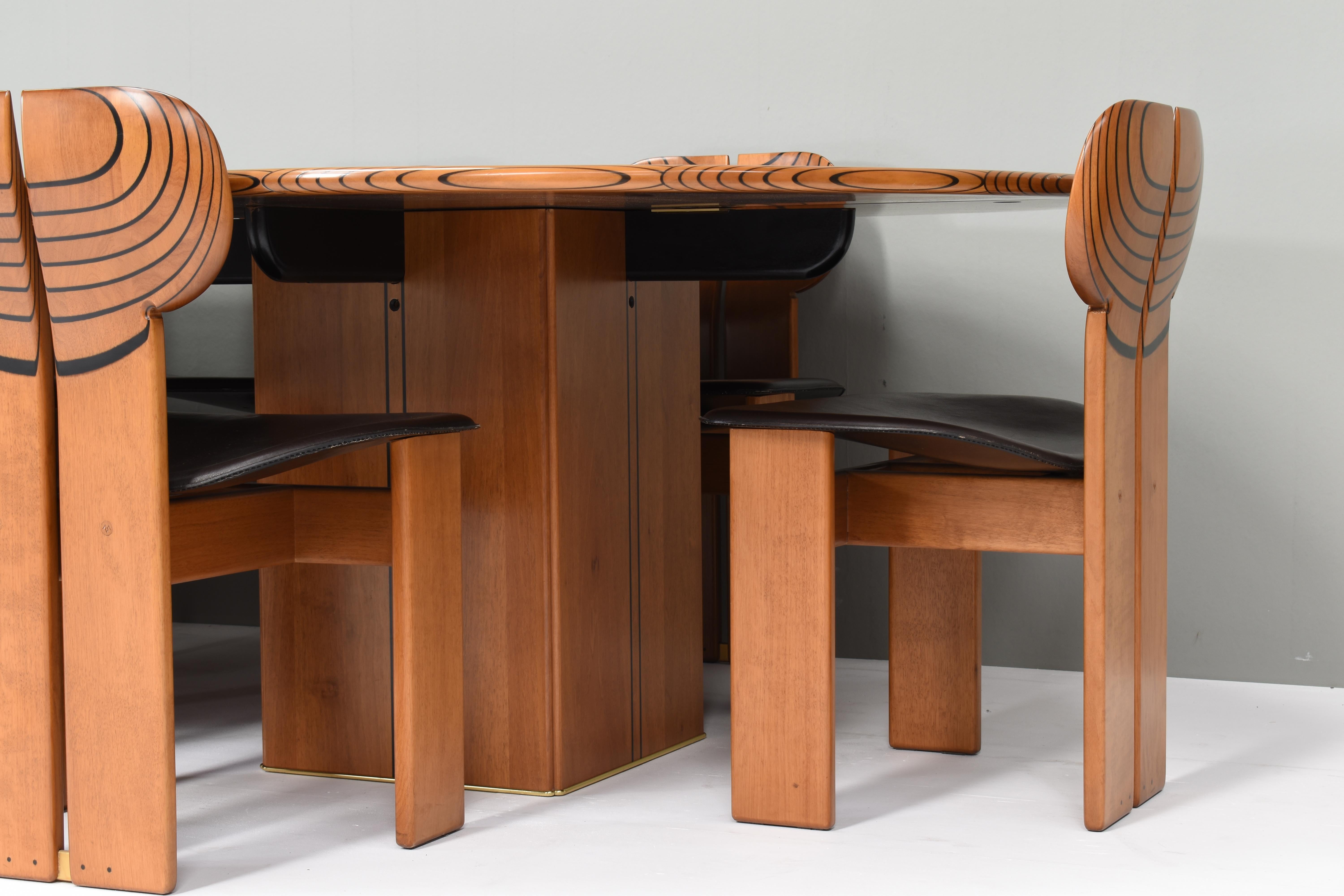 Tobia Scarpa Africa Dining / Conference Table by Maxalto, Italy, 1970 6