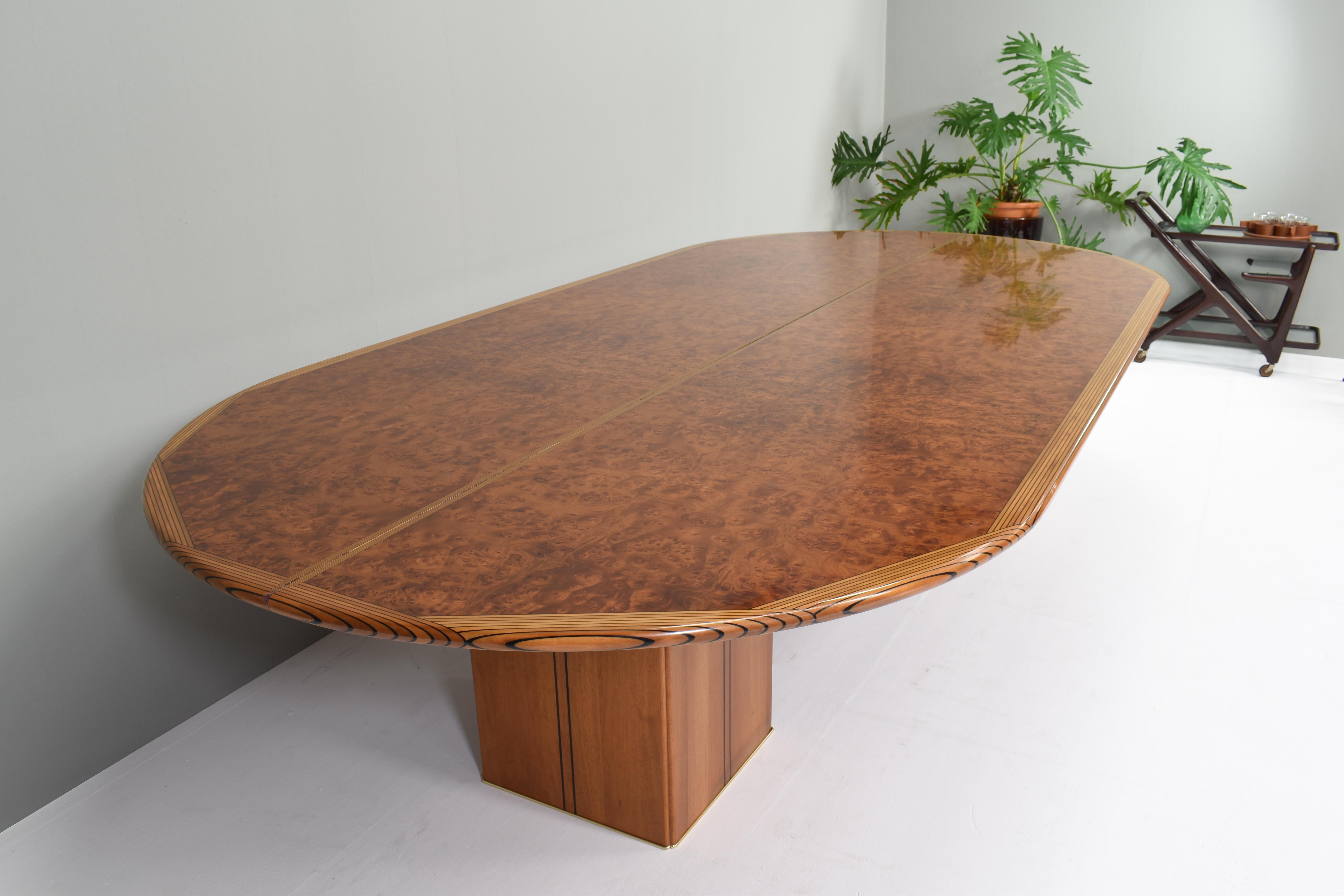 Mid-Century Modern Tobia Scarpa Africa Dining / Conference Table by Maxalto, Italy, 1970
