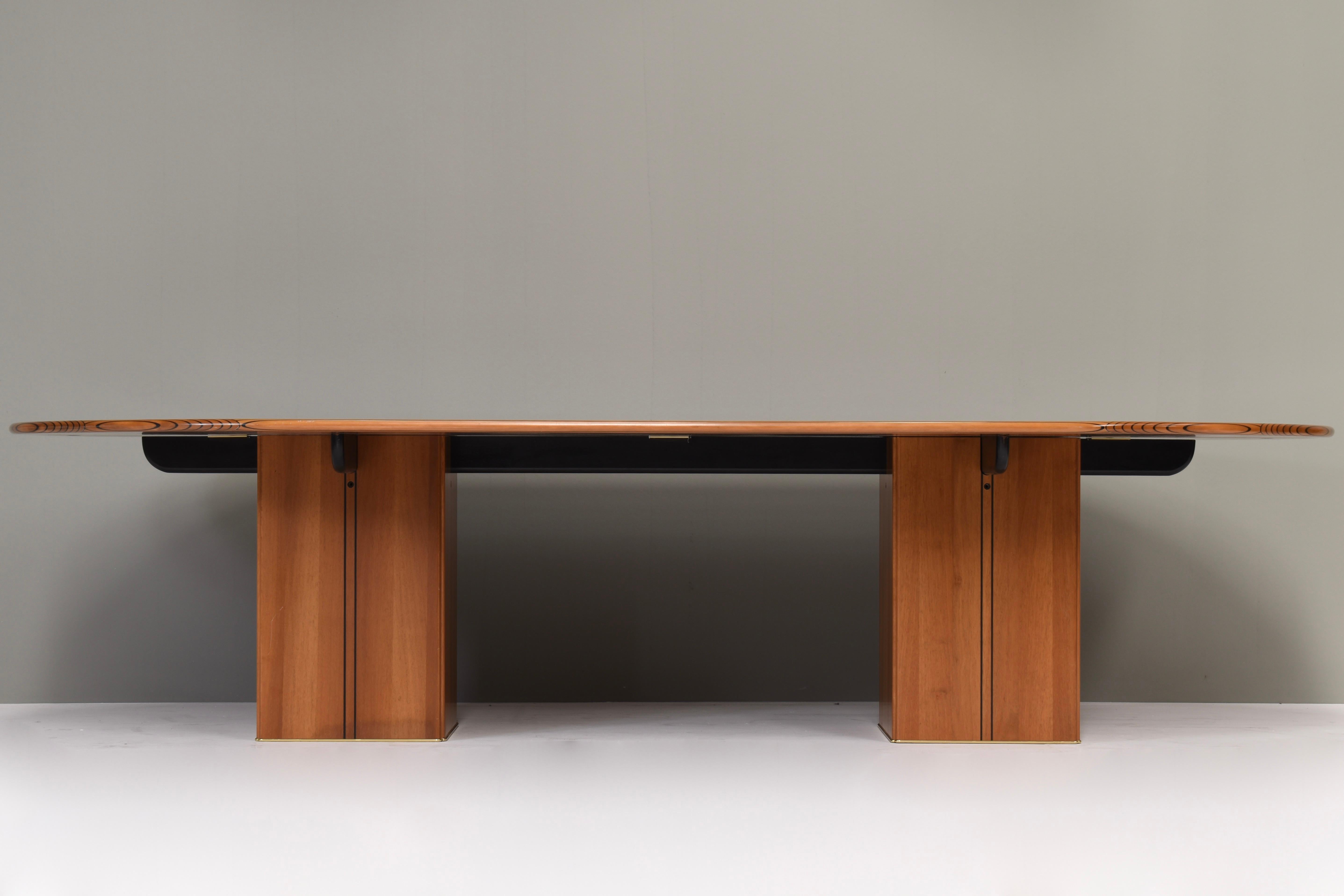 Late 20th Century Tobia Scarpa Africa Dining / Conference Table by Maxalto, Italy, 1970