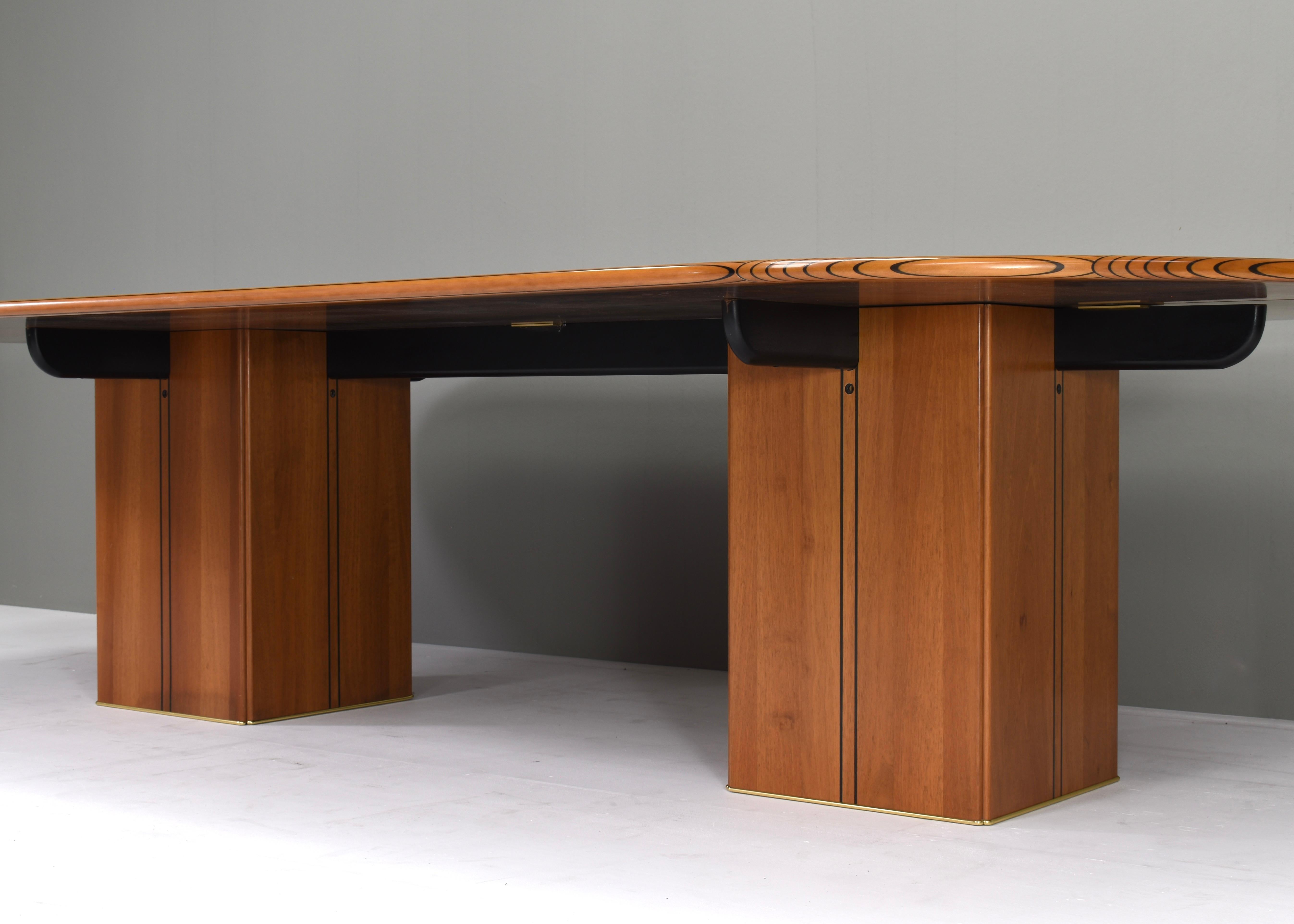Brass Tobia Scarpa Africa Dining / Conference Table by Maxalto, Italy, 1970