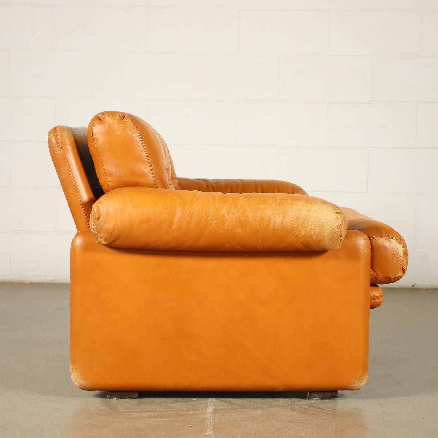 Mid-Century Modern Tobia Scarpa Armchair Foam Leather, 1970s