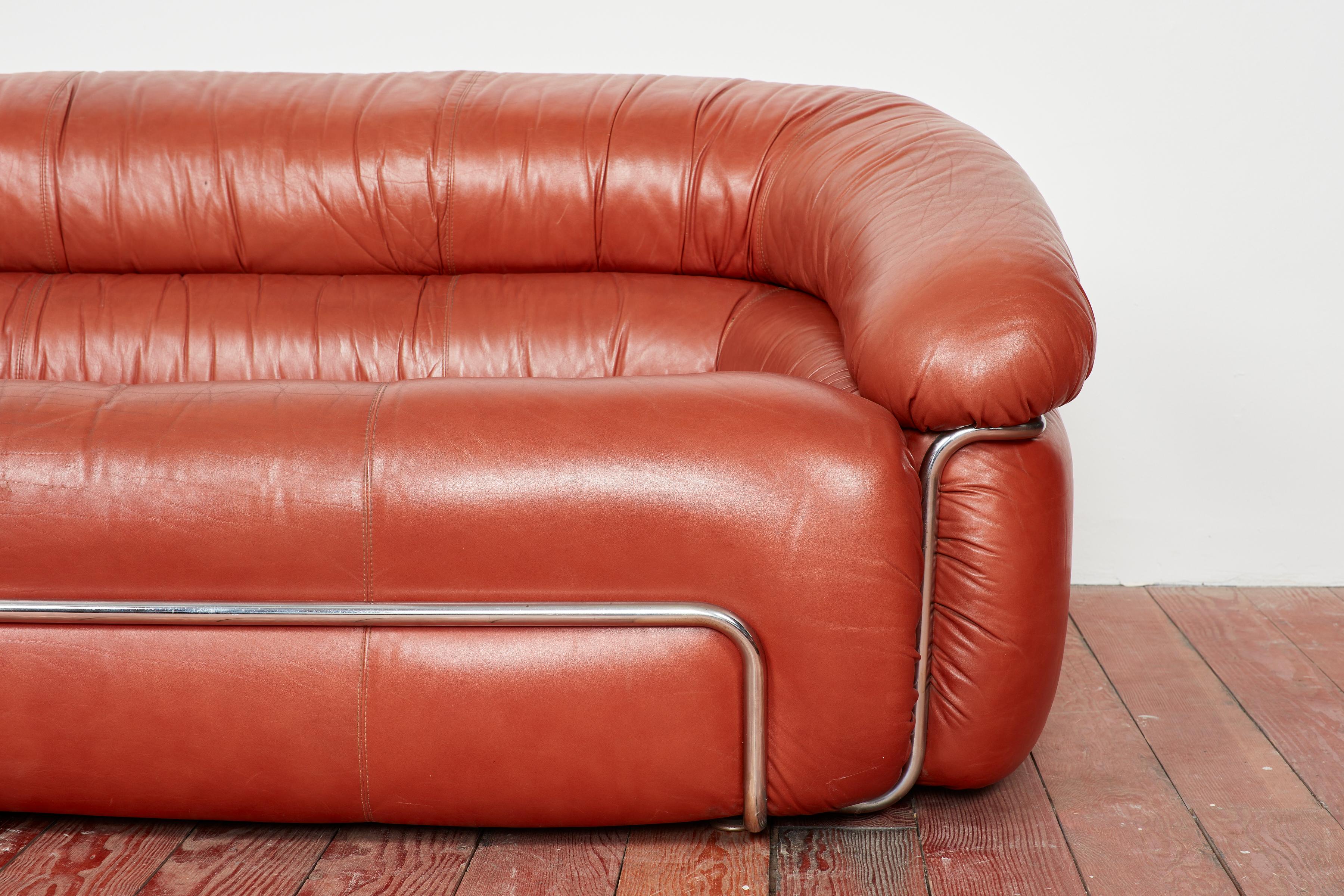 leather tub sofa