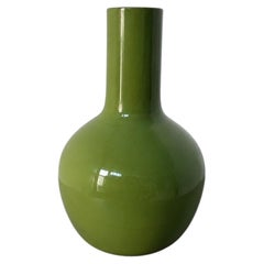 Tobia Scarpa Attributed Venini Cinesi Green Murano Glass Vase