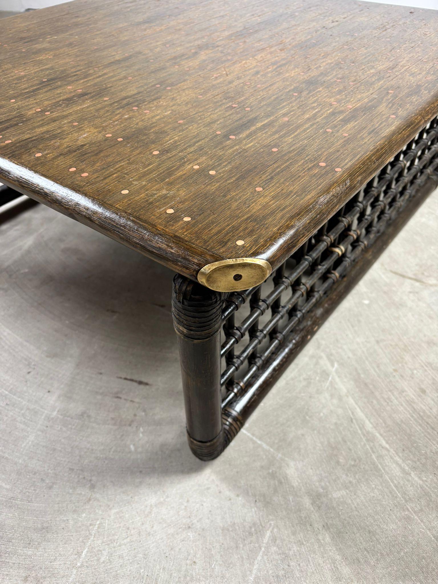 Mid-Century Modern Tobia Scarpa – Bamboo Coffee Table, B&B Compagnia delle Filippine, 1970s en vente