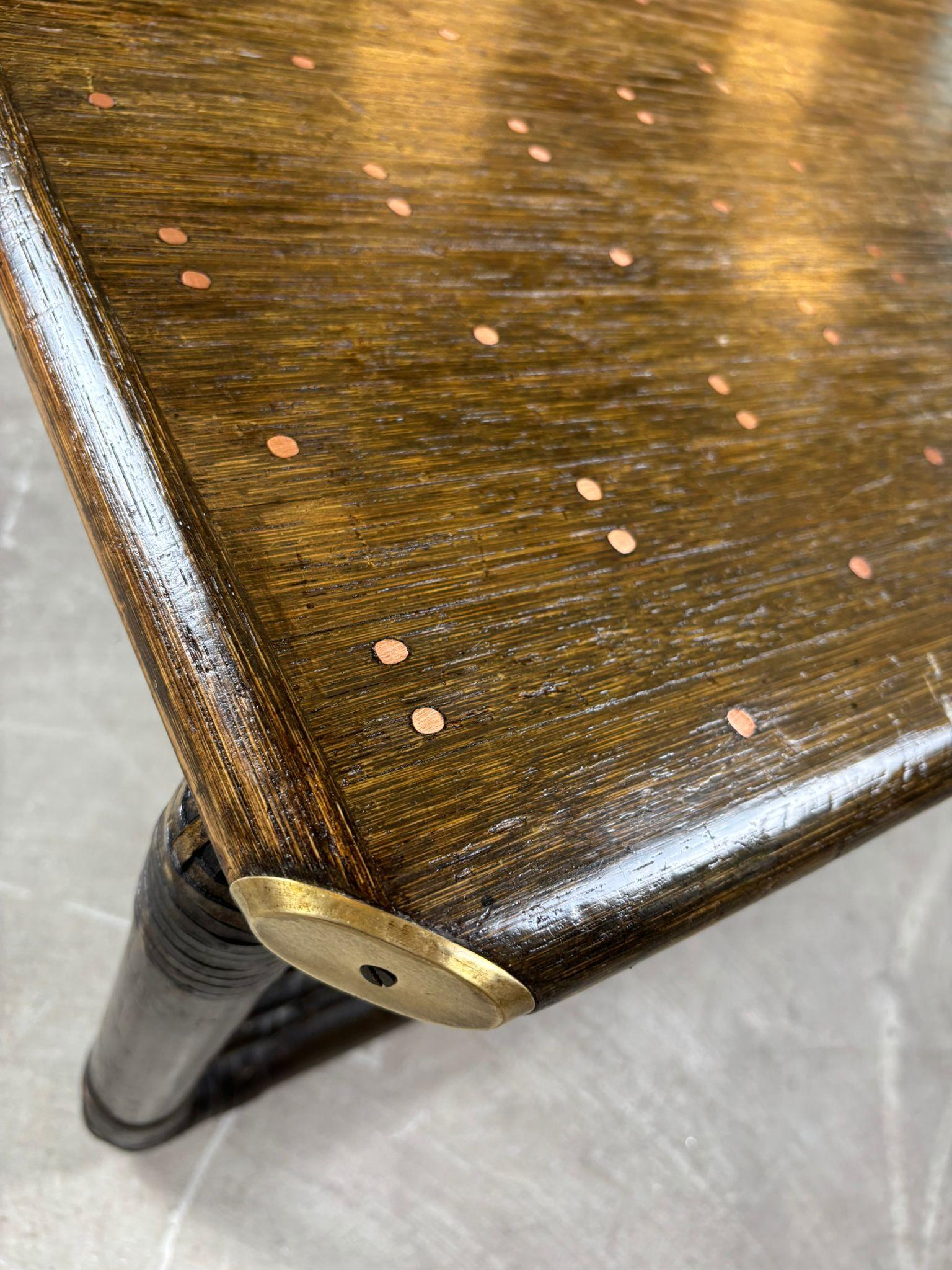 Cuivre Tobia Scarpa – Bamboo Coffee Table, B&B Compagnia delle Filippine, 1970s en vente