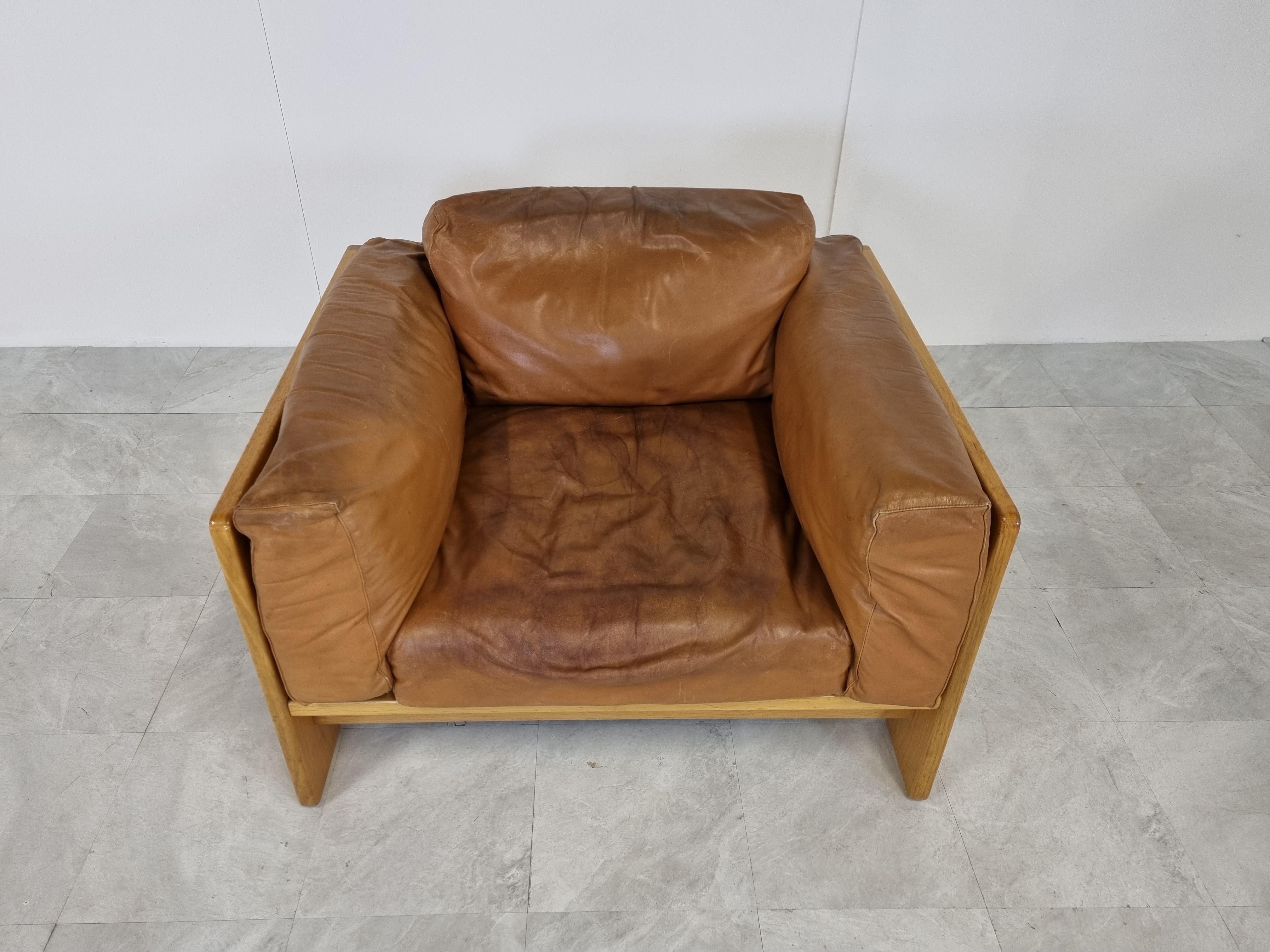 Tobia Scarpa 'Bastiano' Armchair by Knoll, 1970s In Fair Condition In HEVERLEE, BE