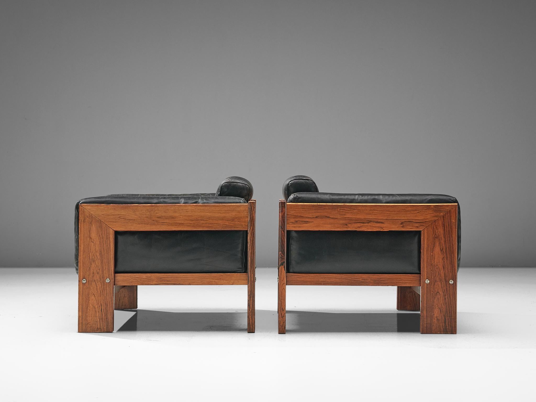Mid-Century Modern Tobia Scarpa 'Bastiano' Club Chairs