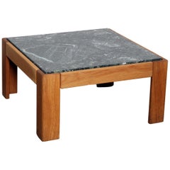 Used Tobia Scarpa 
Bastiano
 Oak and Marble Italian Made Coffee Table, 1970s
