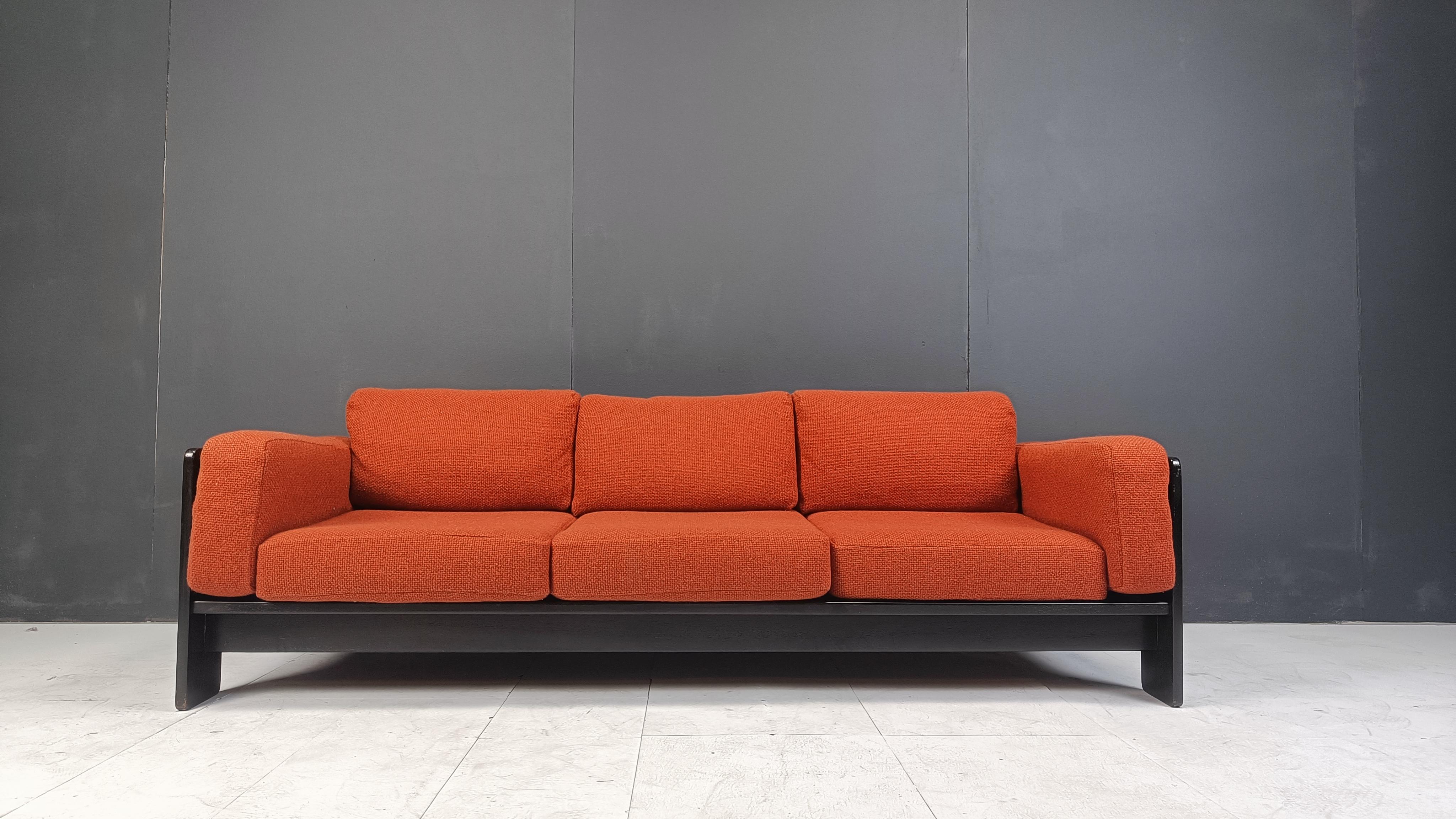 Mid-Century Modern Tobia Scarpa  'Bastiano' three seater sofa by Knoll, 1970s