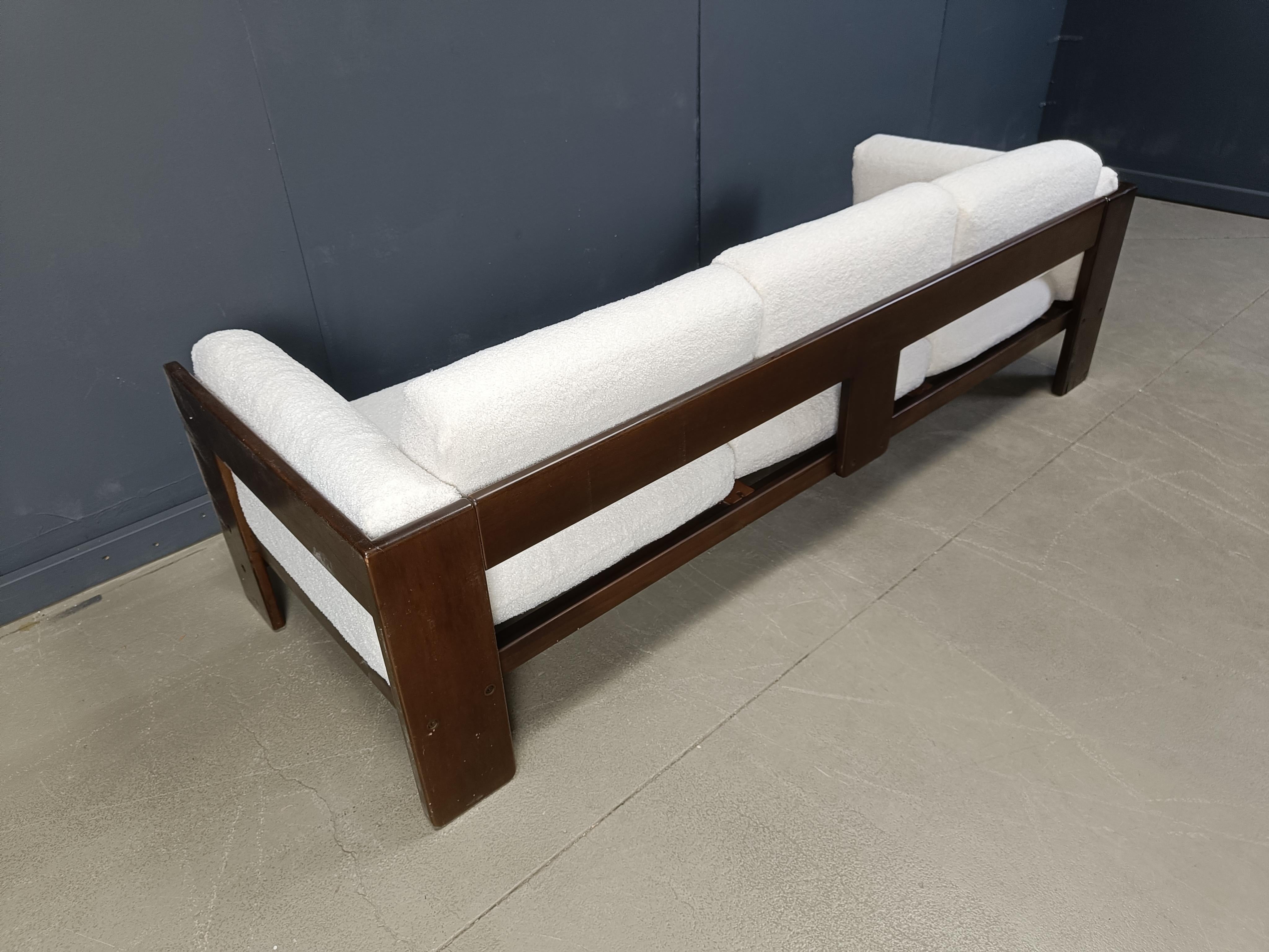 Italian Tobia Scarpa  'Bastiano' three seater sofa by Knoll, 1970s