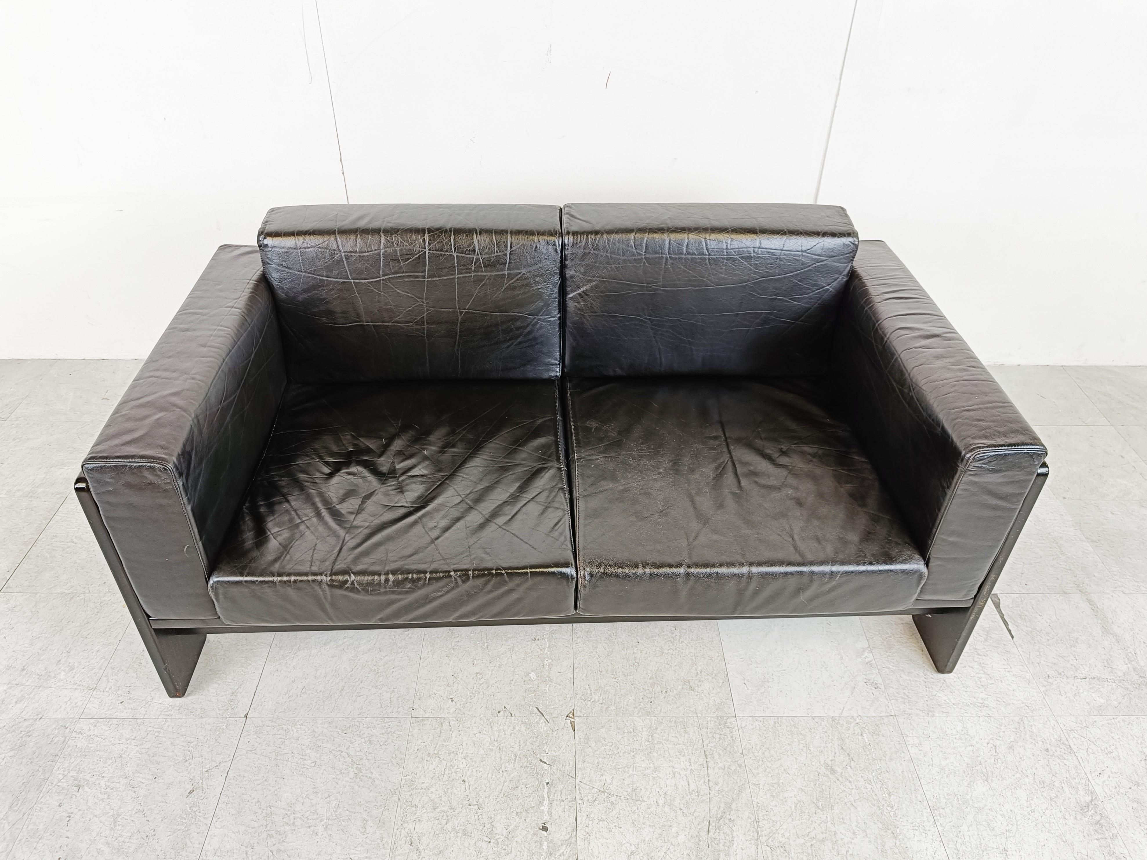 Mid-Century Modern Tobia Scarpa 'Bastiano' two seater sofa by Knoll, 1970s For Sale