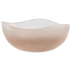 Tobia Scarpa, Battuto Rose Bowl, Venini, Murano, Italy