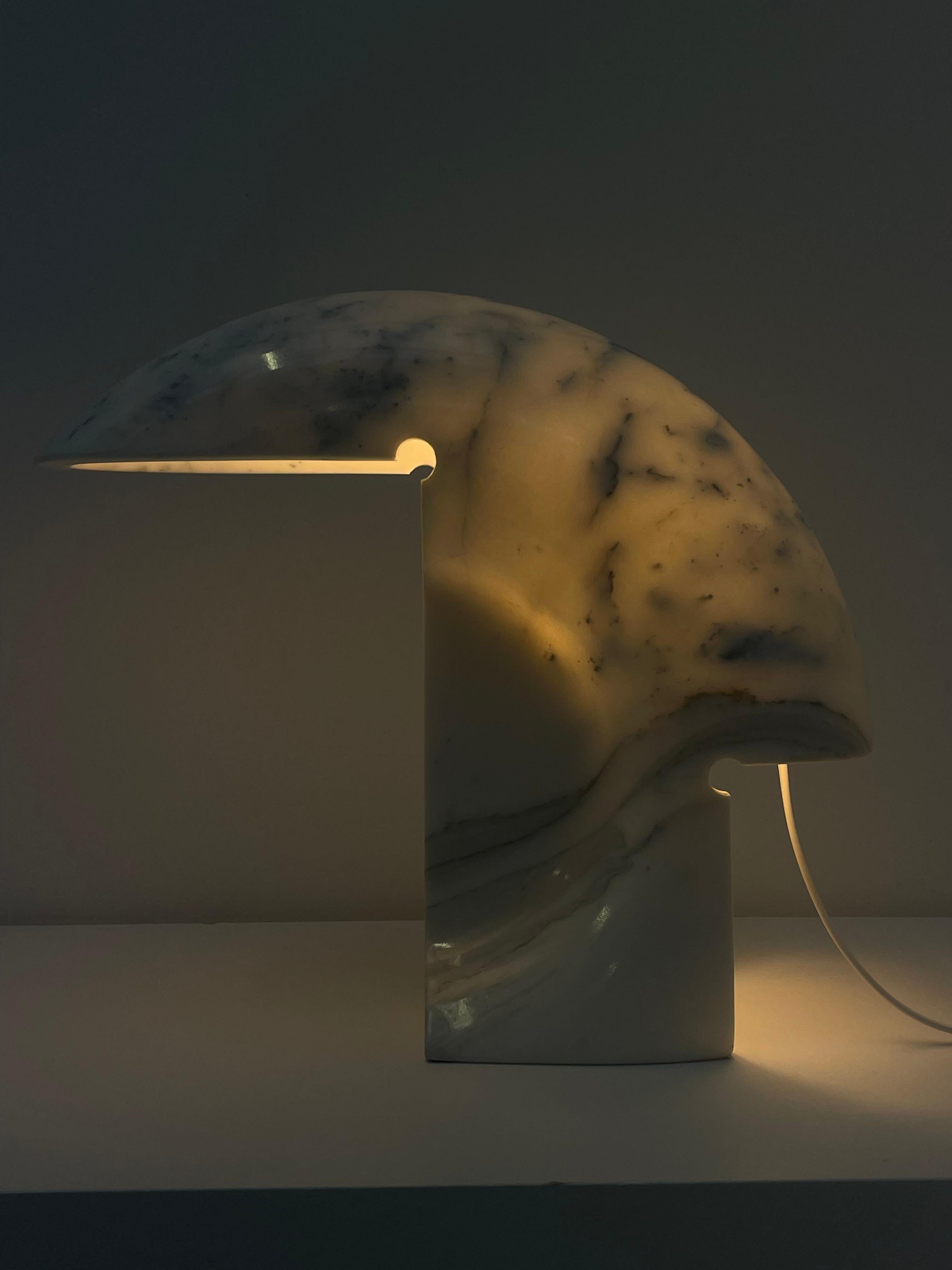 Tobia Scarpa Biagio - Carrara marble Table Lamp For Sale 3