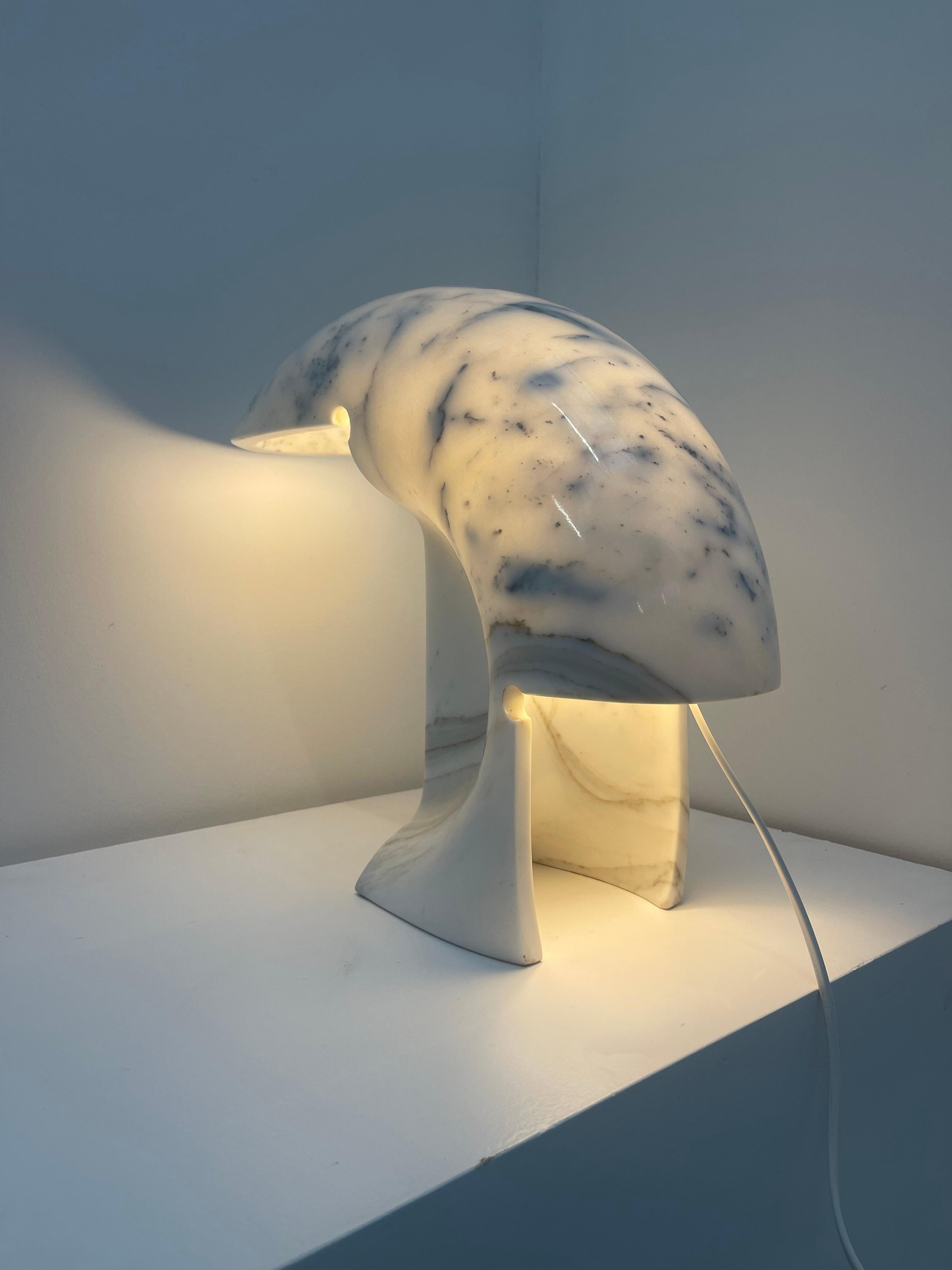 Italian Tobia Scarpa Biagio - Carrara marble Table Lamp For Sale