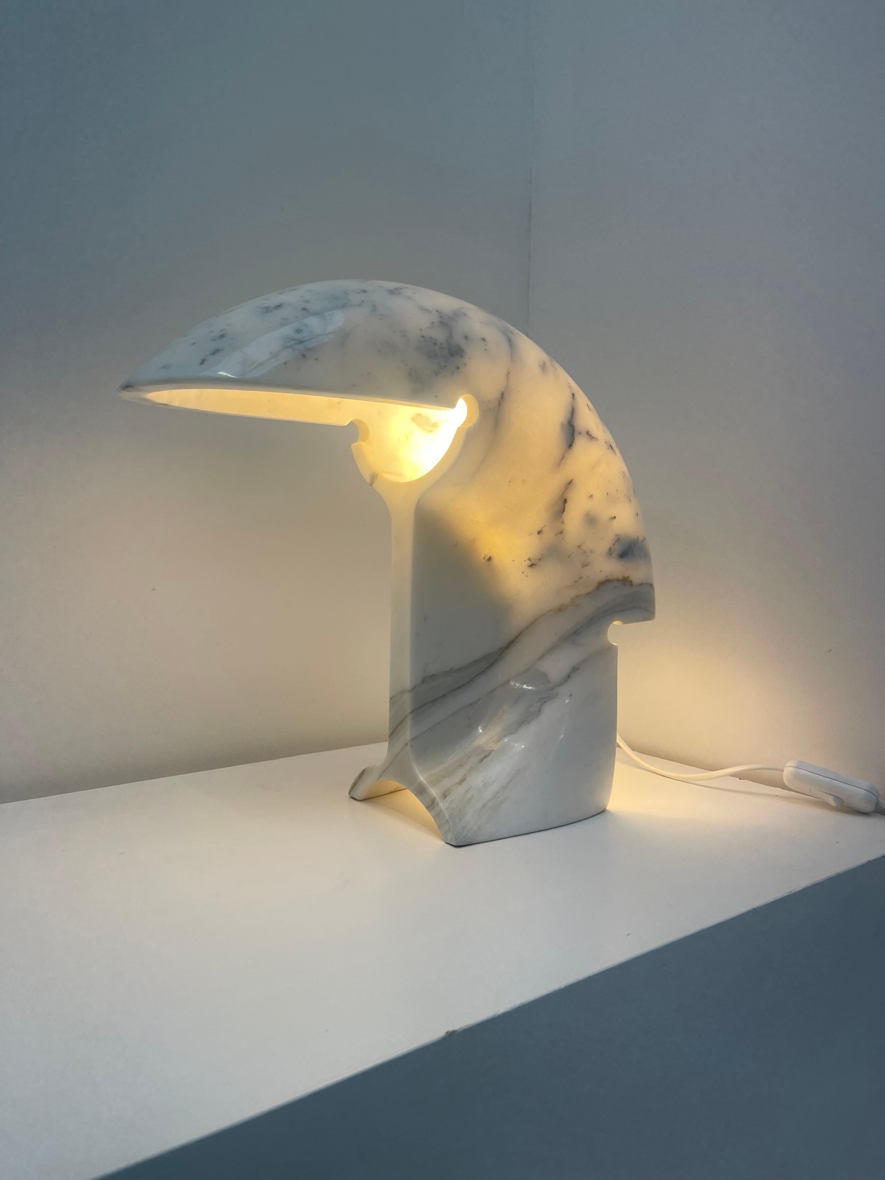 Mid-20th Century Tobia Scarpa Biagio - Carrara marble Table Lamp For Sale