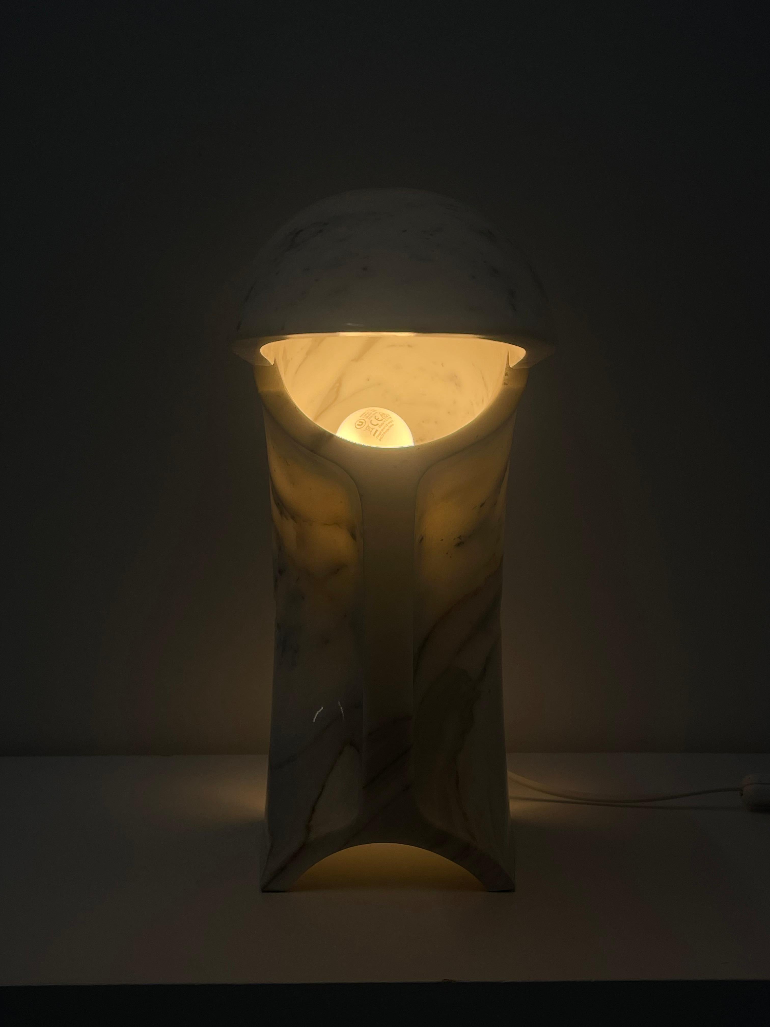 Carrara Marble Tobia Scarpa Biagio - Carrara marble Table Lamp For Sale