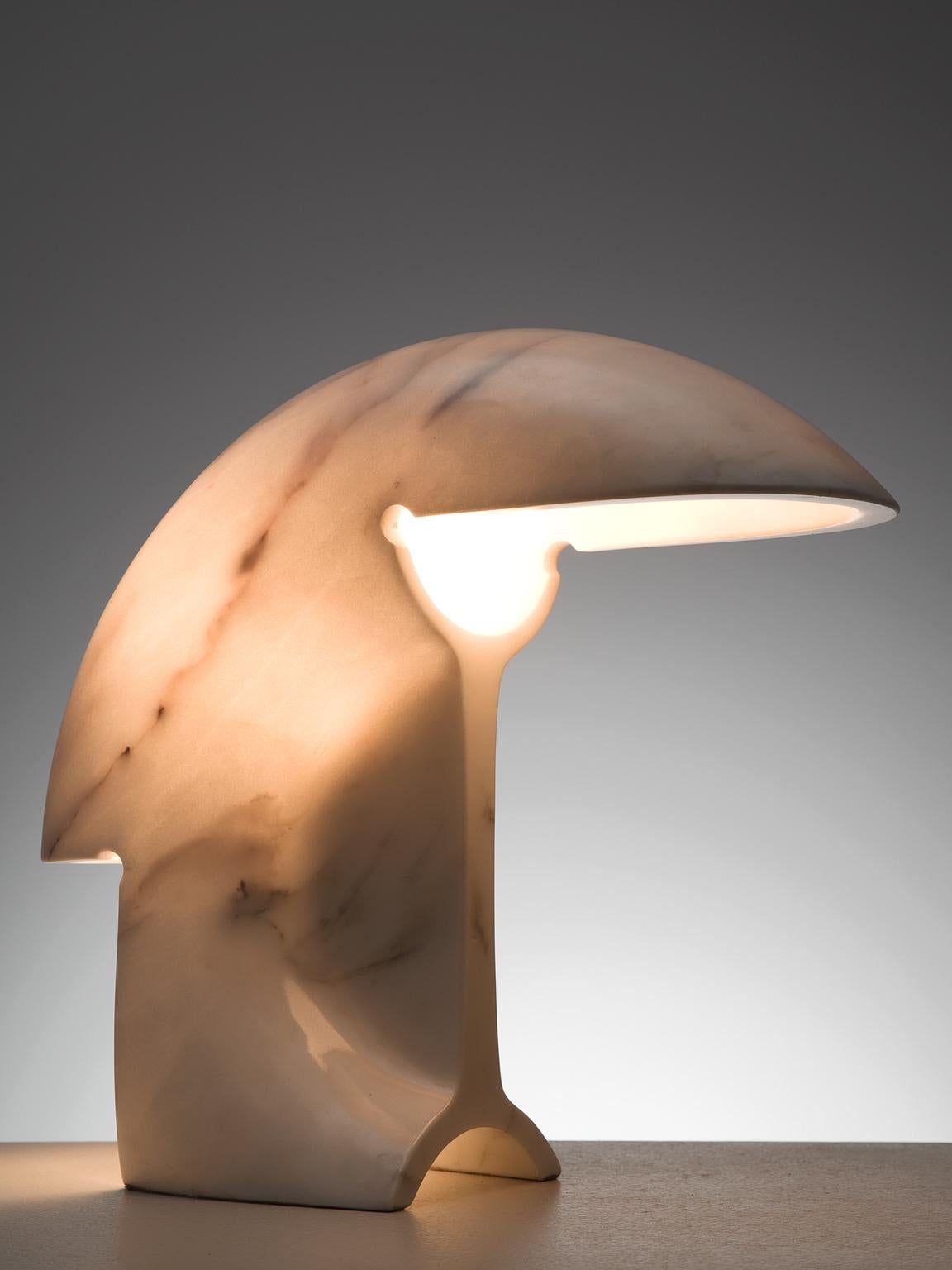 Tobia Scarpa for Flos, 'Biagio' Table Lamp, Marble, Italy, late 1960s.

Exquisite table lamp designed by Tobia Scarpa in ca. 1968. This model table lamp is especially notable since it's made out of one piece Carrara marble. A sculptural piece that