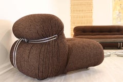 Tobia Scarpa Cassina Soriana Boucle Sofa Chair Table Set Mid Century Modern