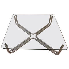 Cocktailtisch aus Chrom von Tobia Scarpa Cassina Soriana, Moderne der Mitte des Jahrhunderts