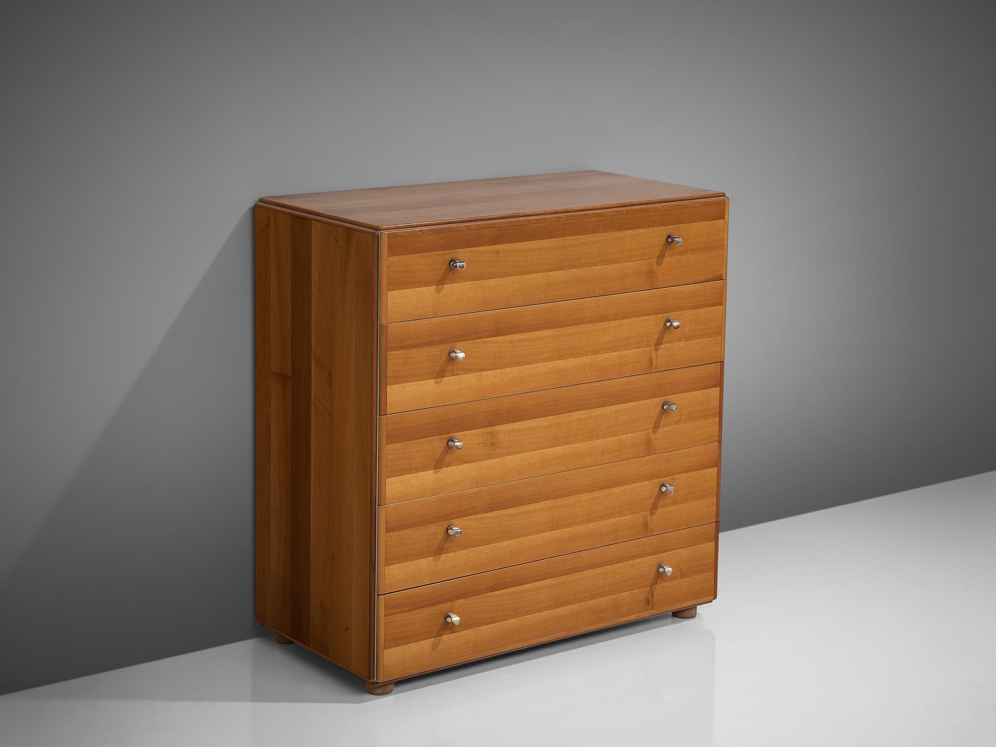 Mid-Century Modern Tobia Scarpa Chest of Drawers in Walnut, 1960s